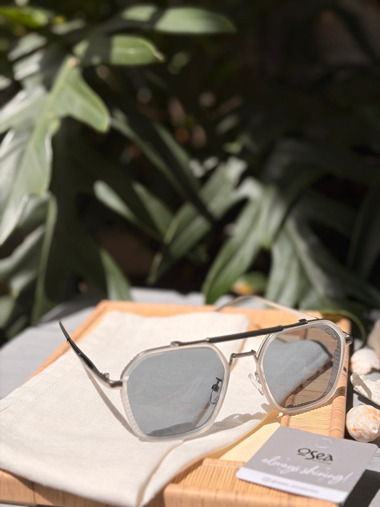 Gafas de sol montura metálica níquel humo