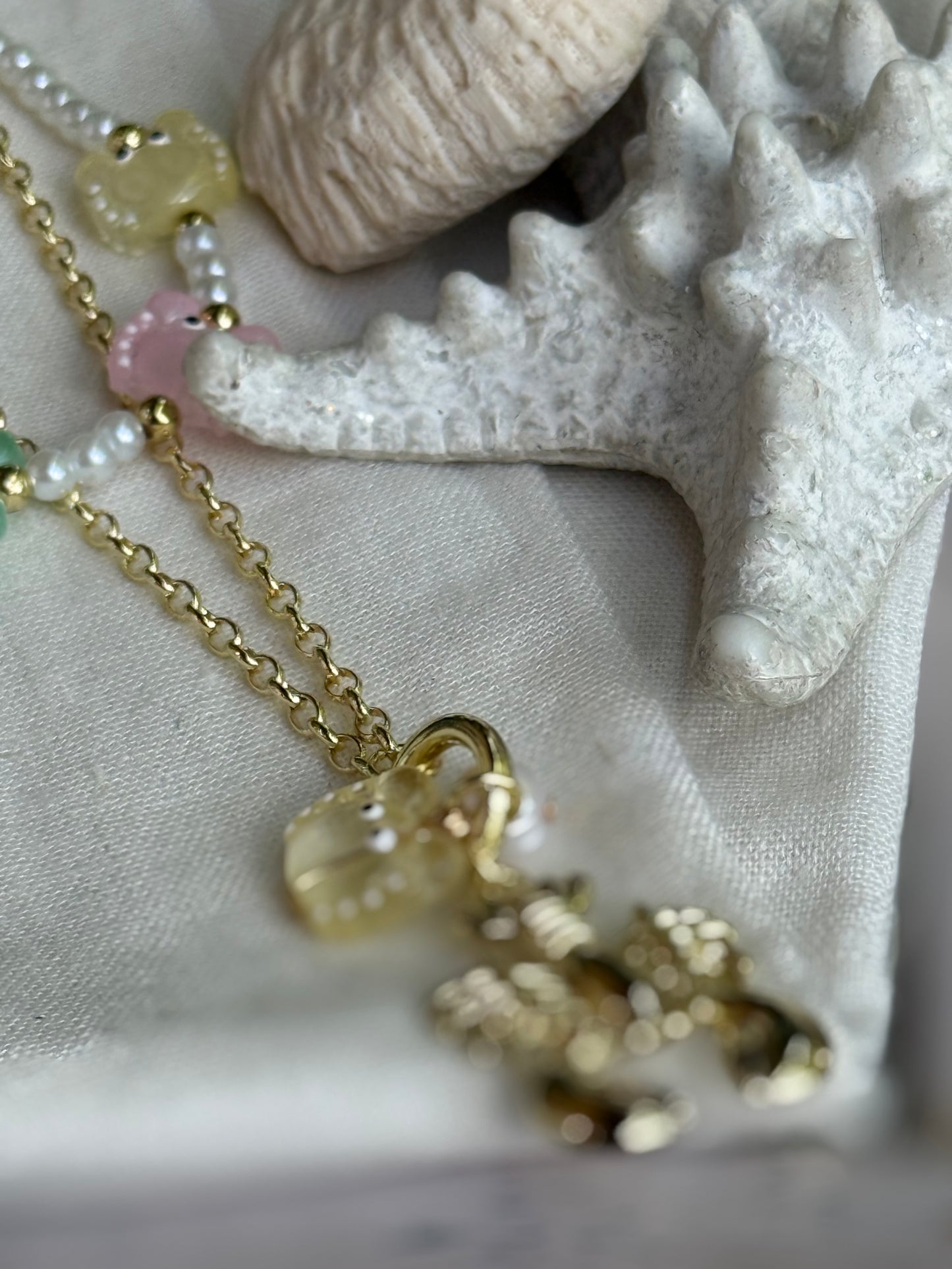 Collar doble calamares y langosta