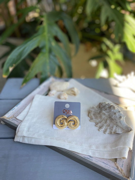 Topos caracol oro golfied con textura