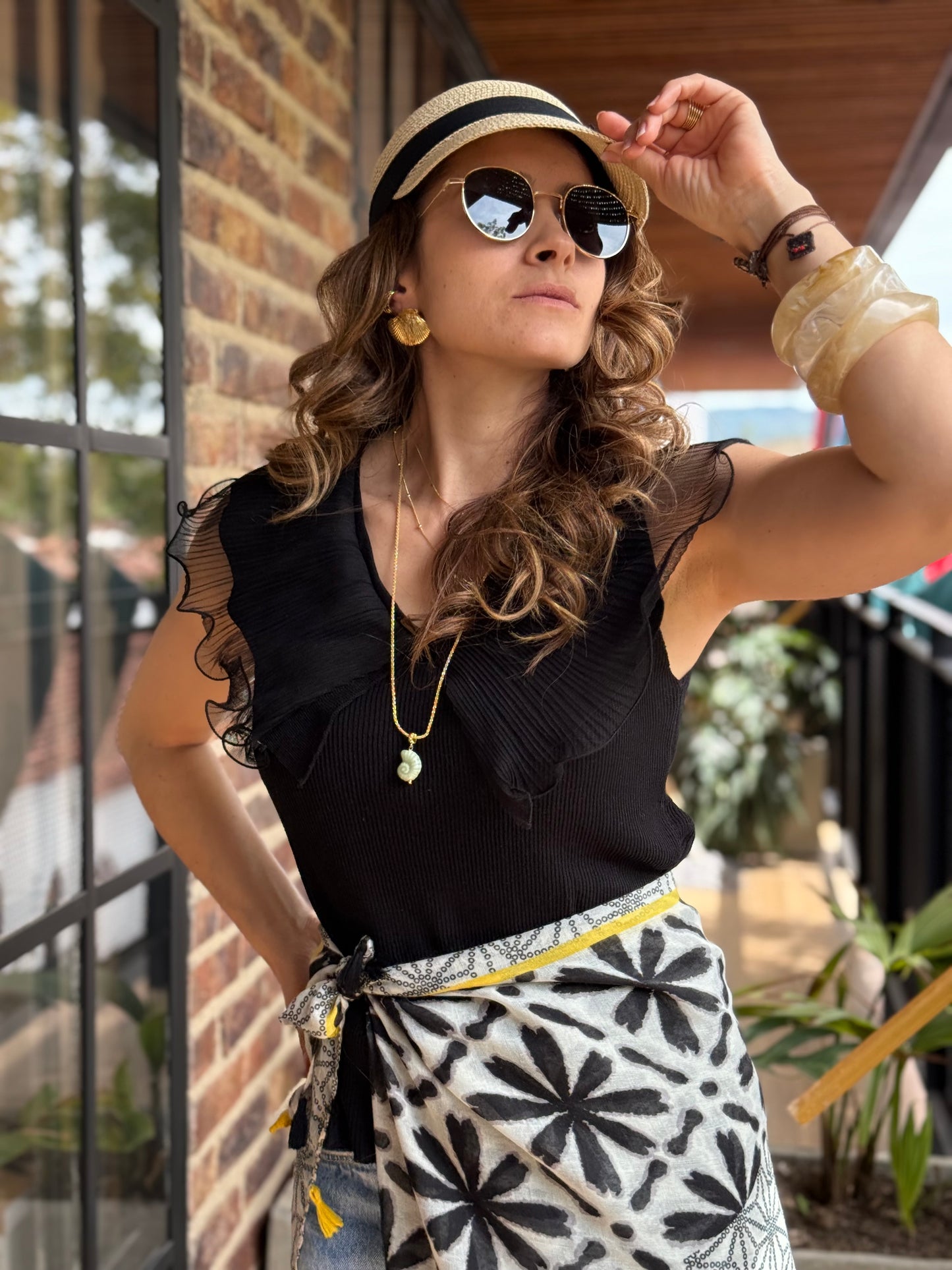 Pulsera en resina semi cuadrada