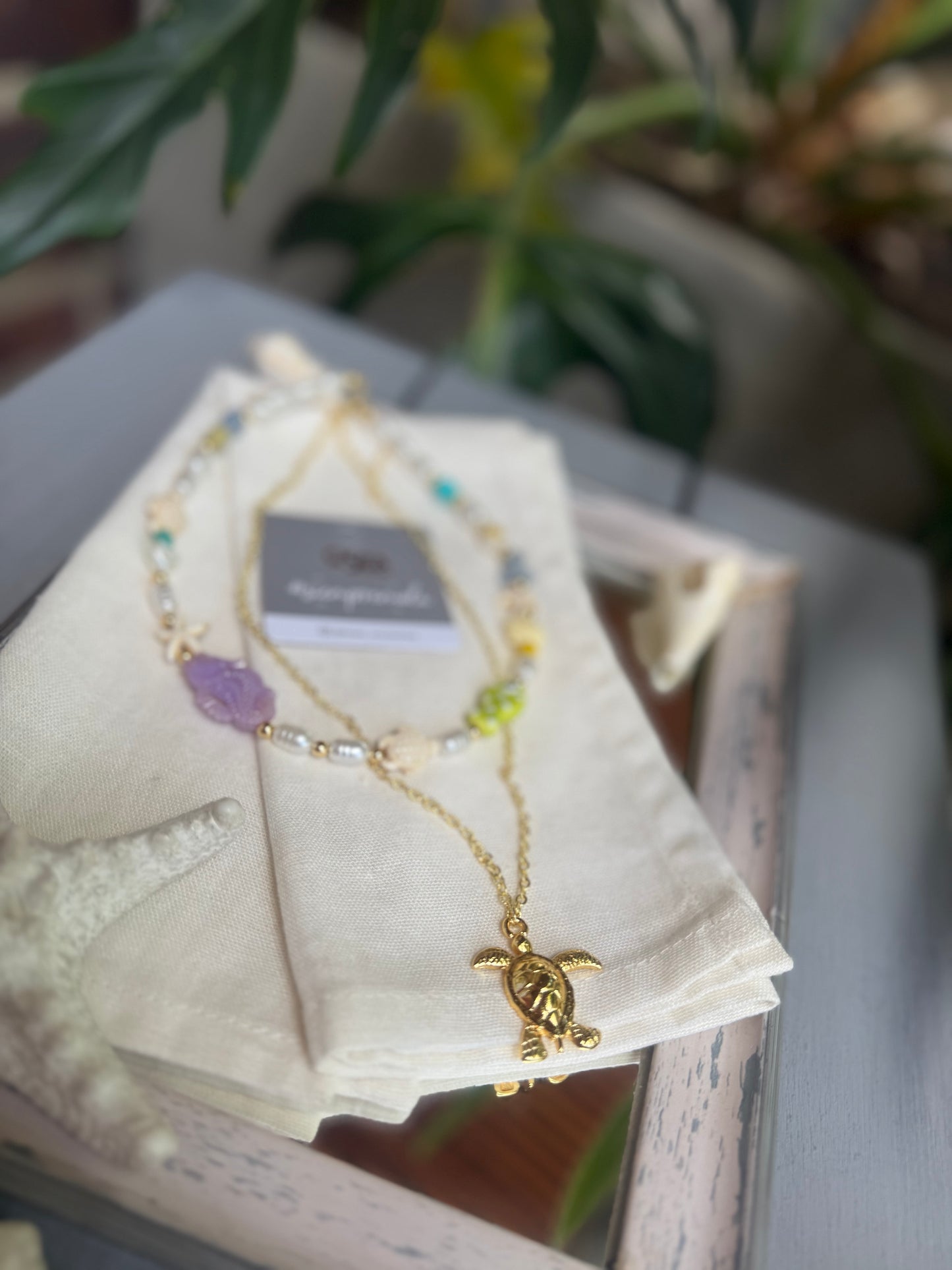 Collar doble tortuga de mar