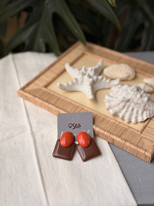 Topos en resina chocolate naranja