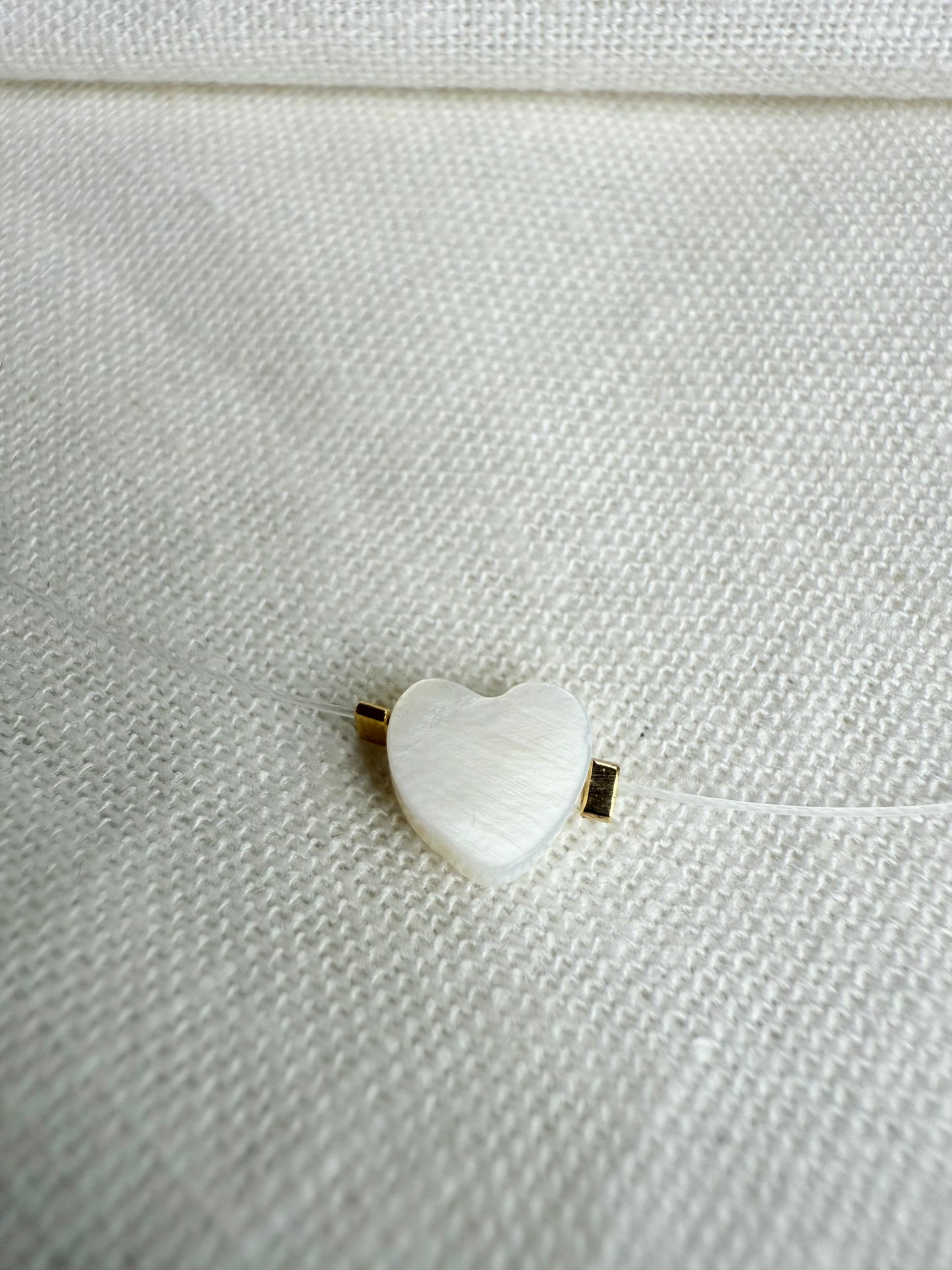Choker invisible corazón / estrella /perla en nacar