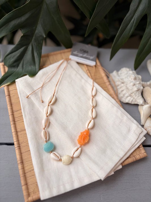 Choker conchas dijes mar en pasta