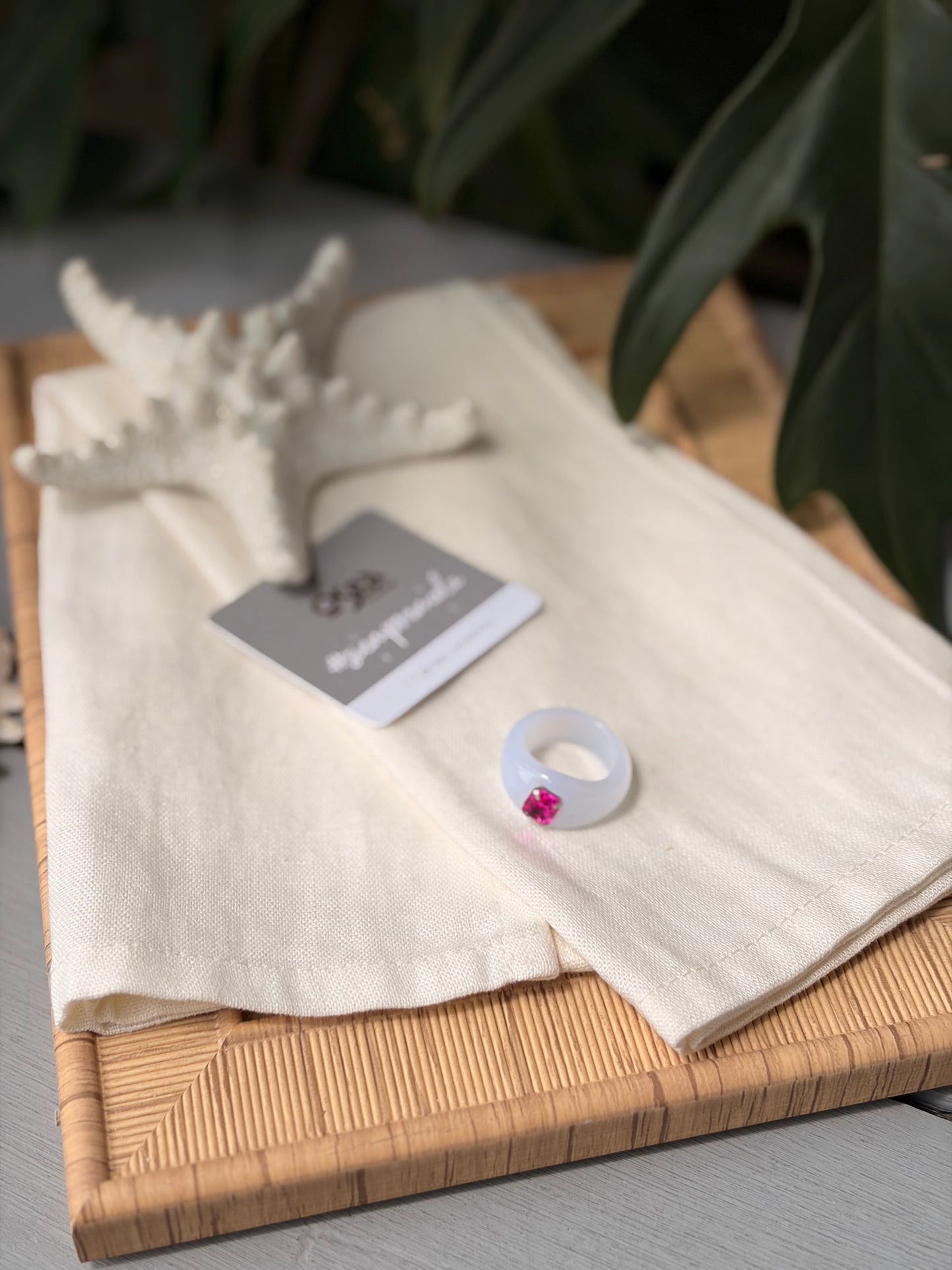 Anillo resina con piedra