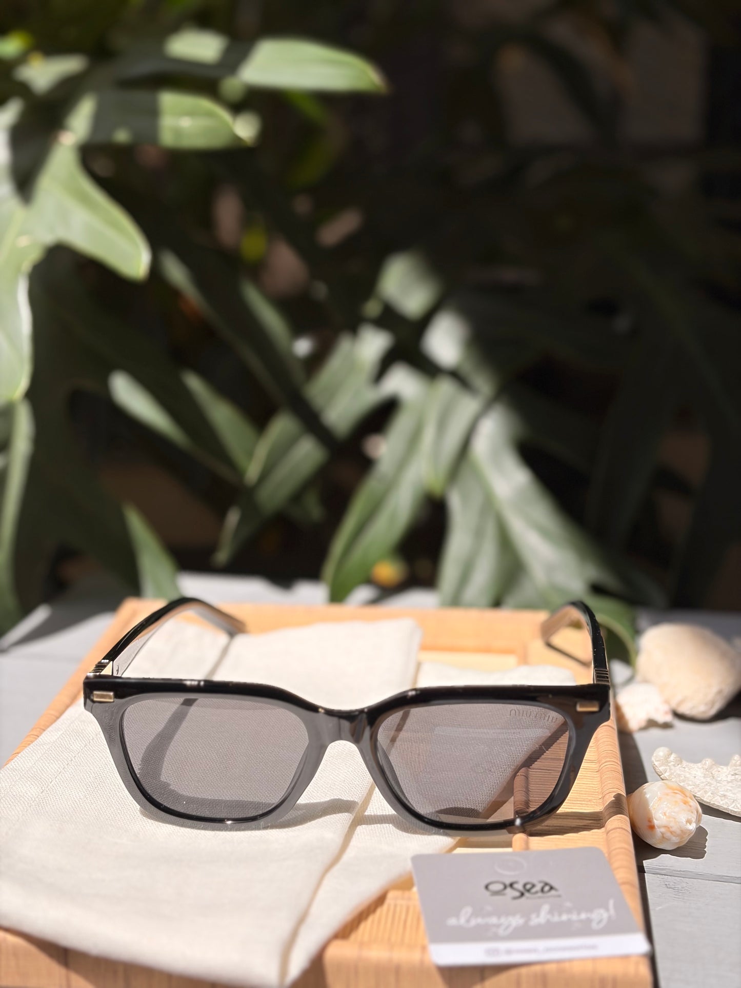 Gafas de sol animal print - negro