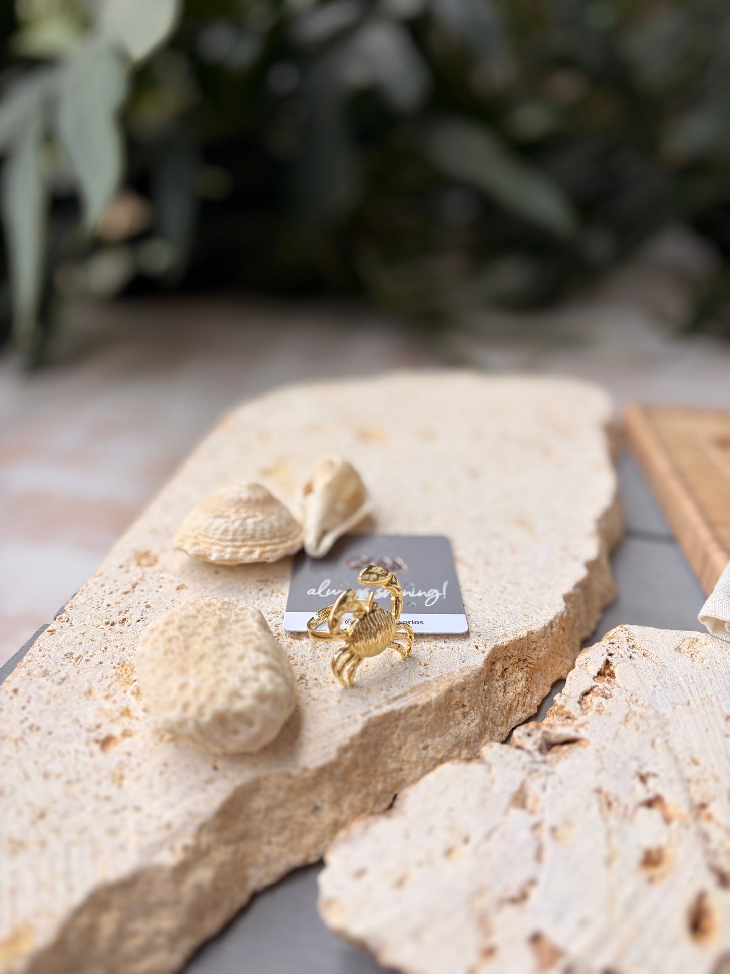 Anillo graduable rodinado cangrejo
