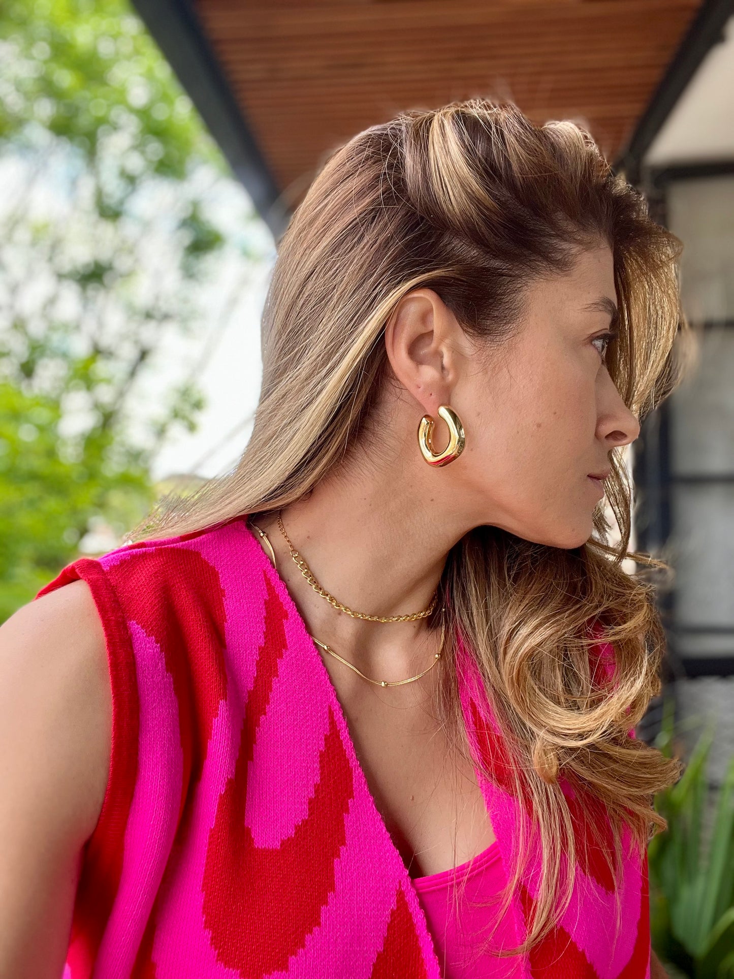 Candongas cuadradas en fantasía