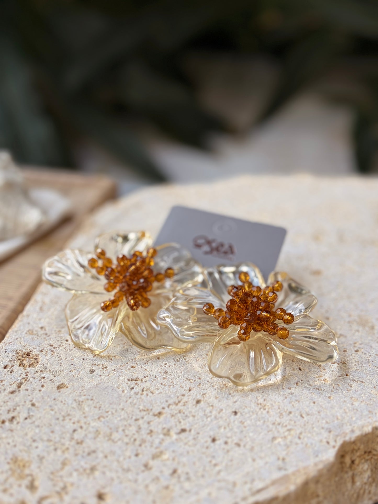 Topos en resina flor con piedras