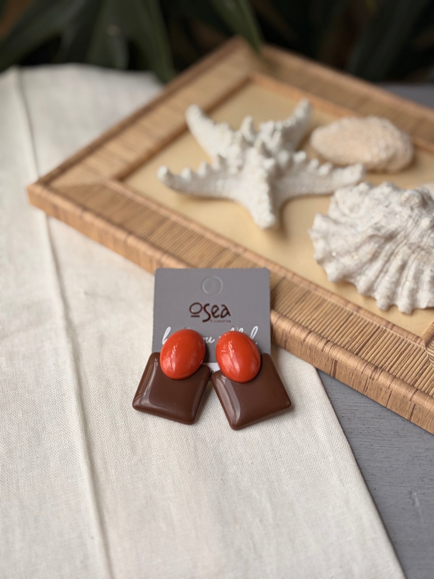 Topos en resina chocolate naranja