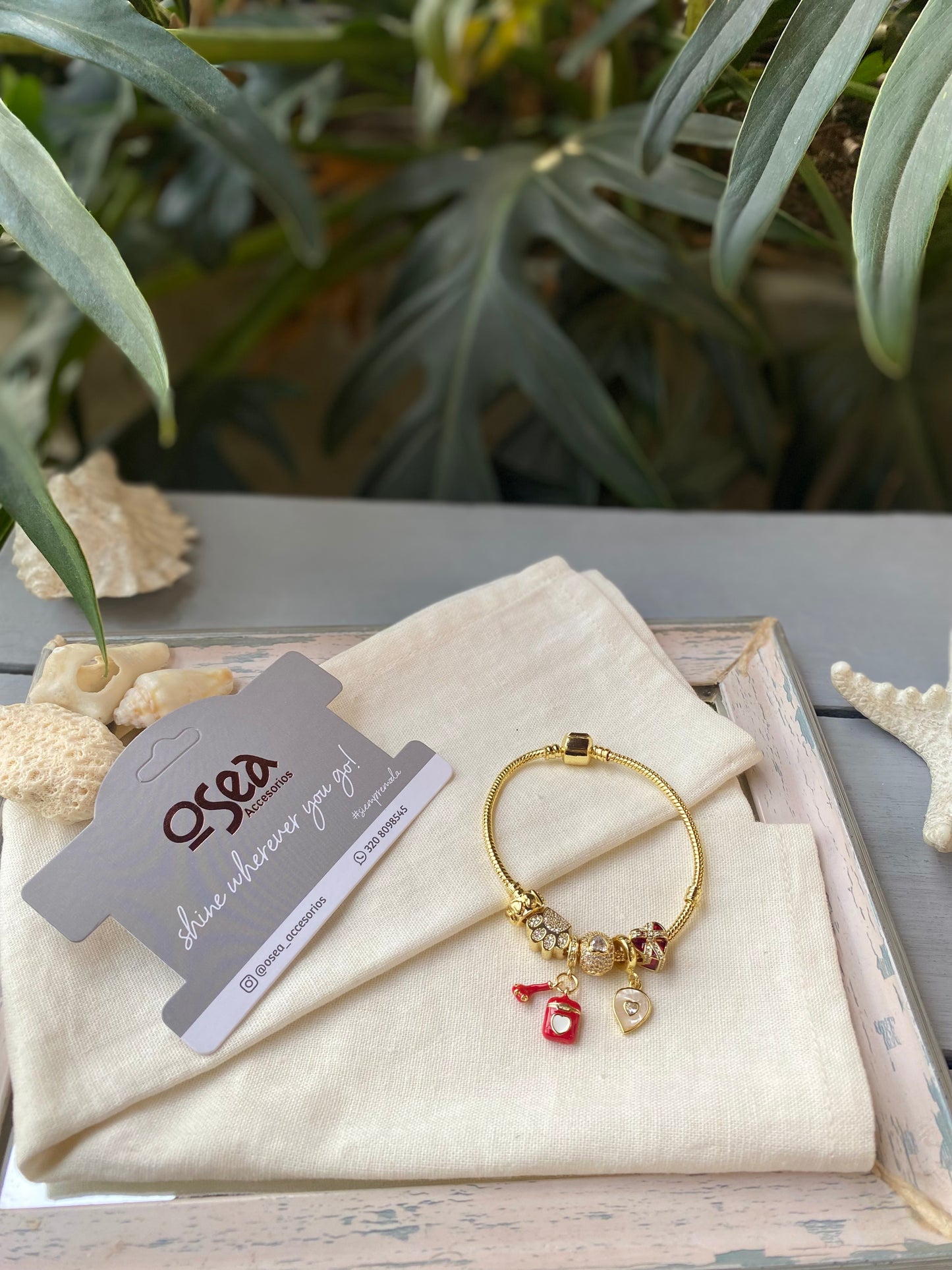 Pulsera rodinada tipo pandora