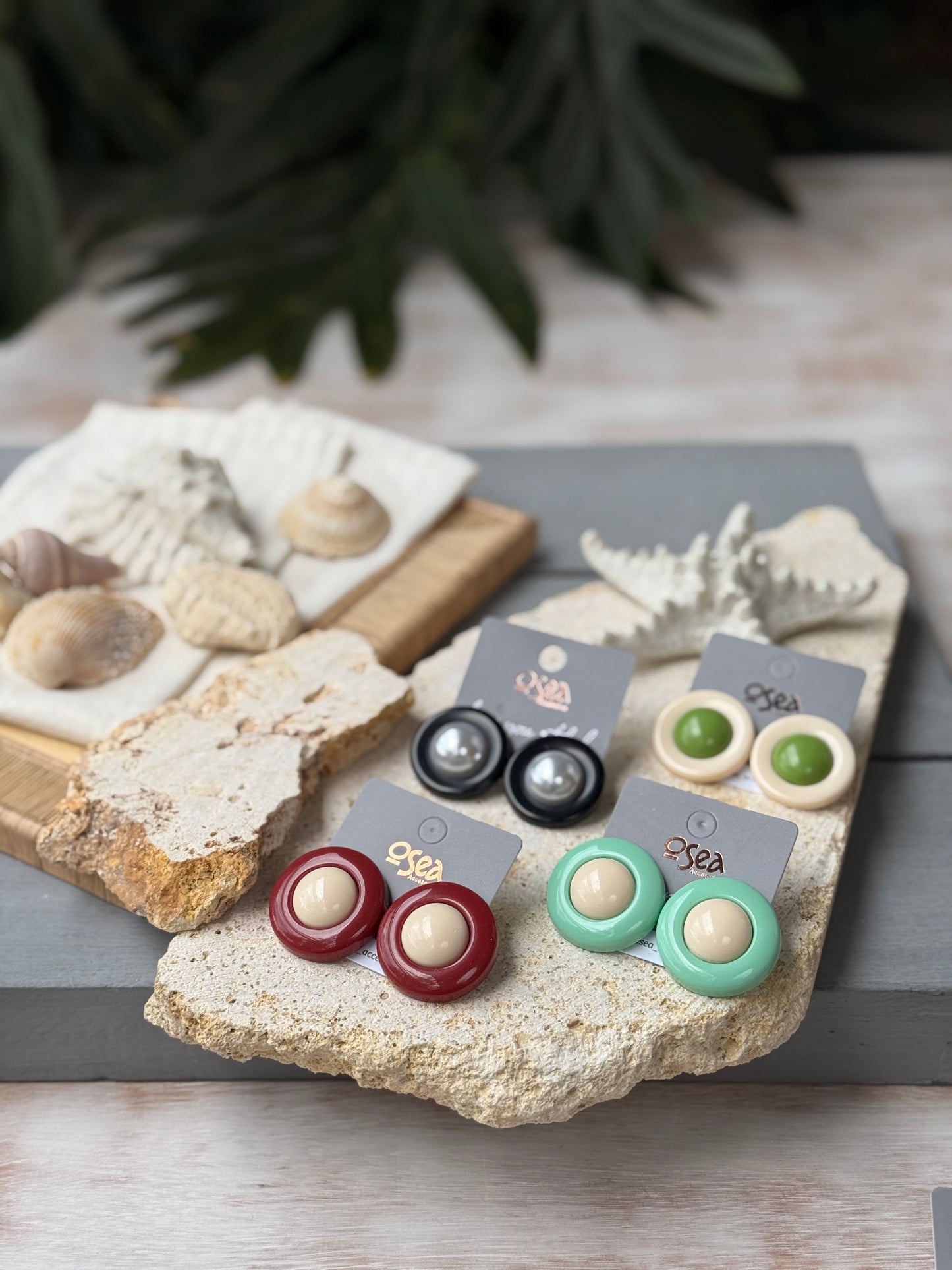 Aretes topo en resina colores