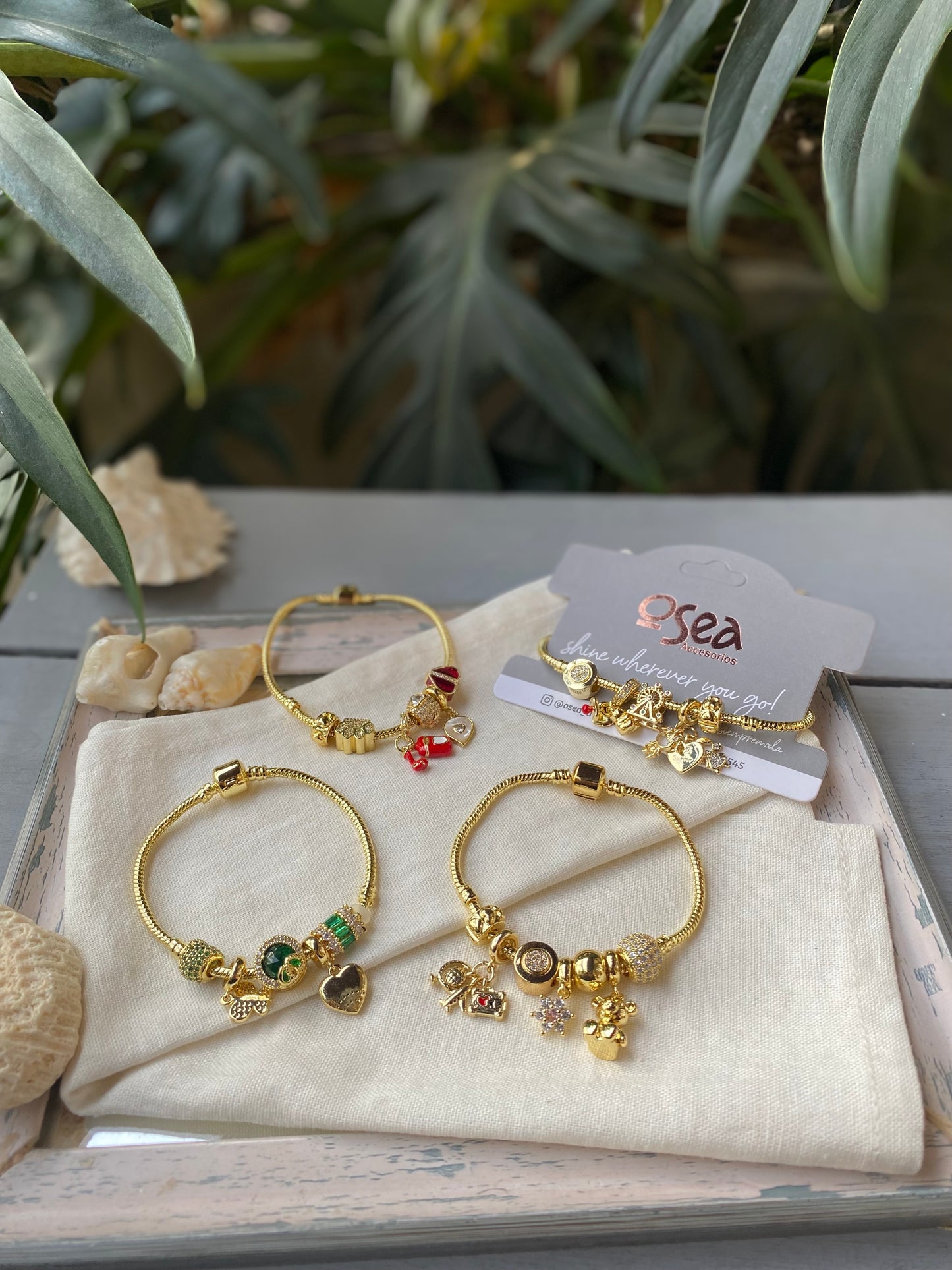 Pulsera rodinada tipo pandora