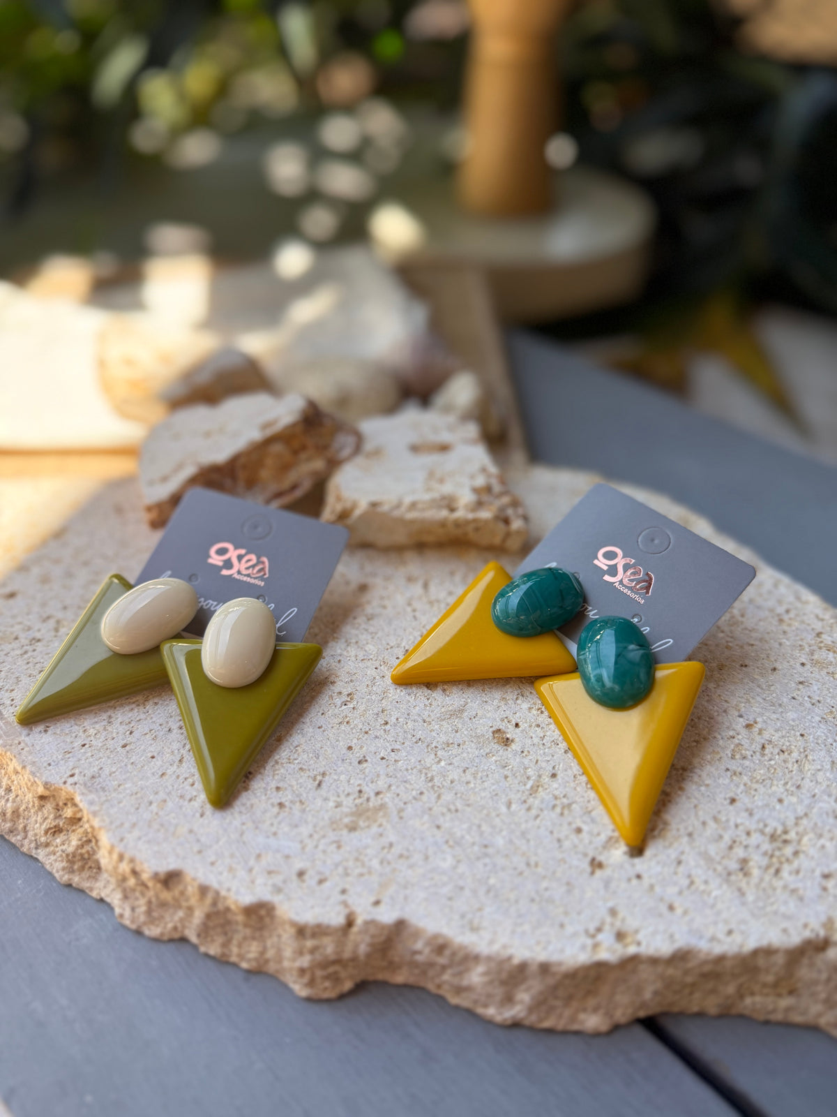 Aretes en topos resina triangular