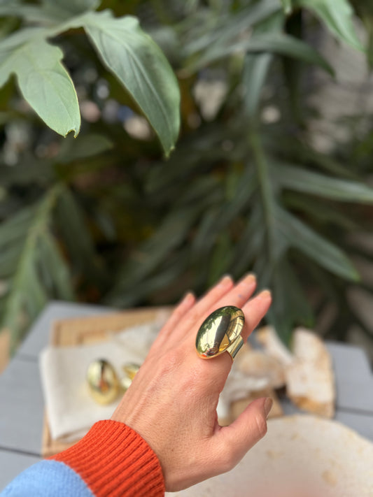 Anillo Maxi dorado graduable