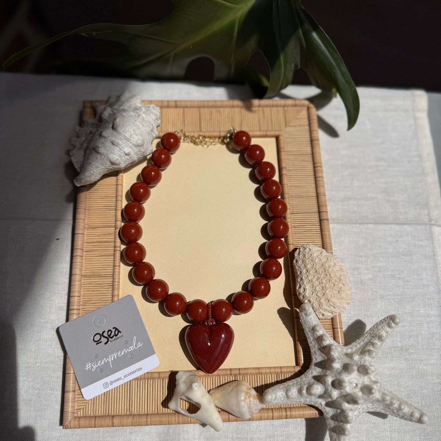 Collar bolas dije corazón