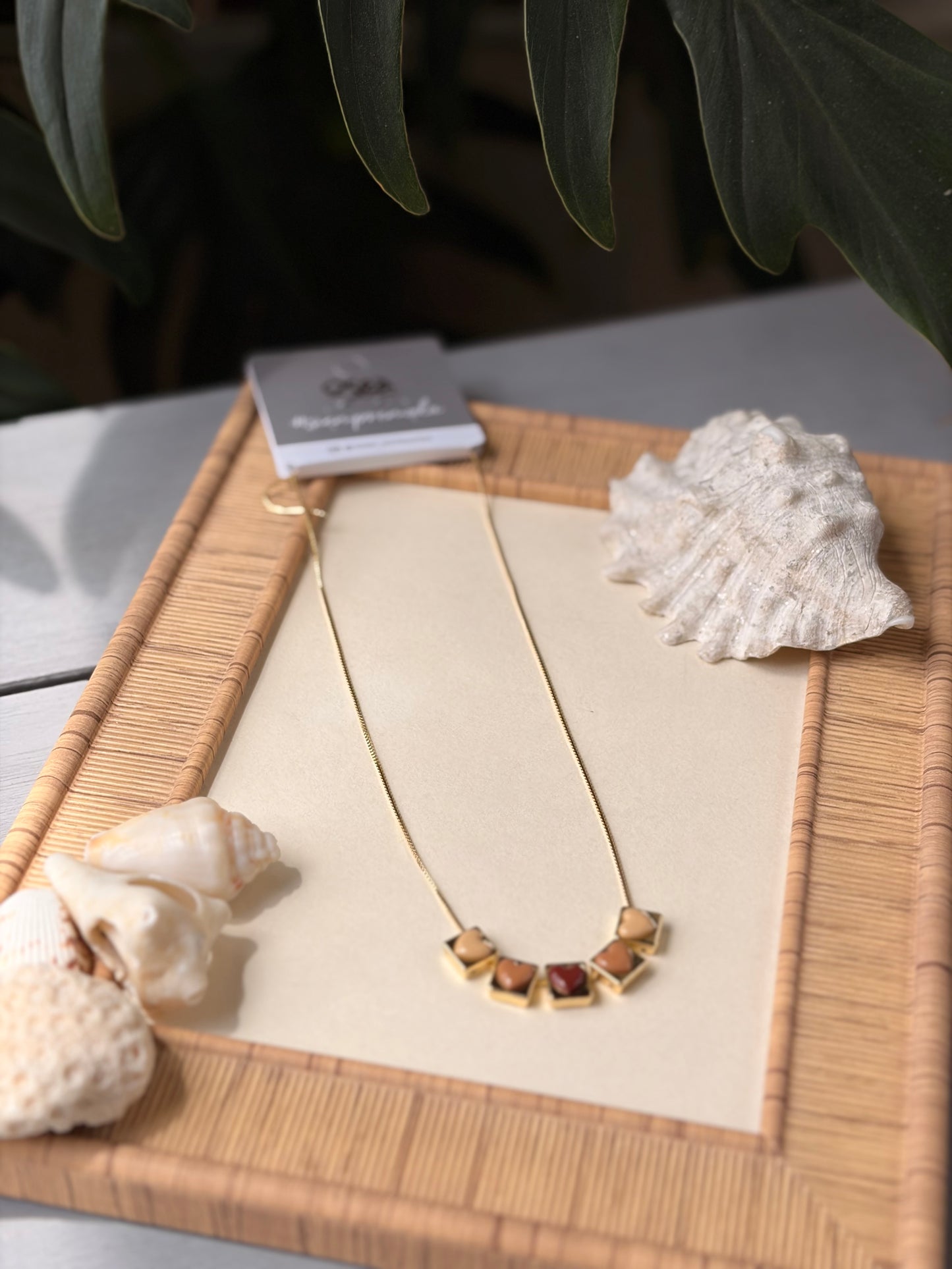 collar rodinado colección de corazones