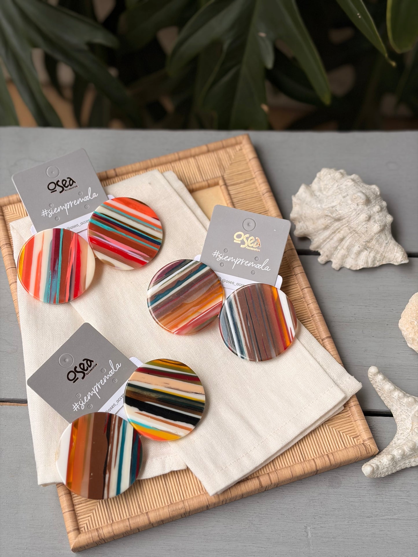 Topos en resina circulares