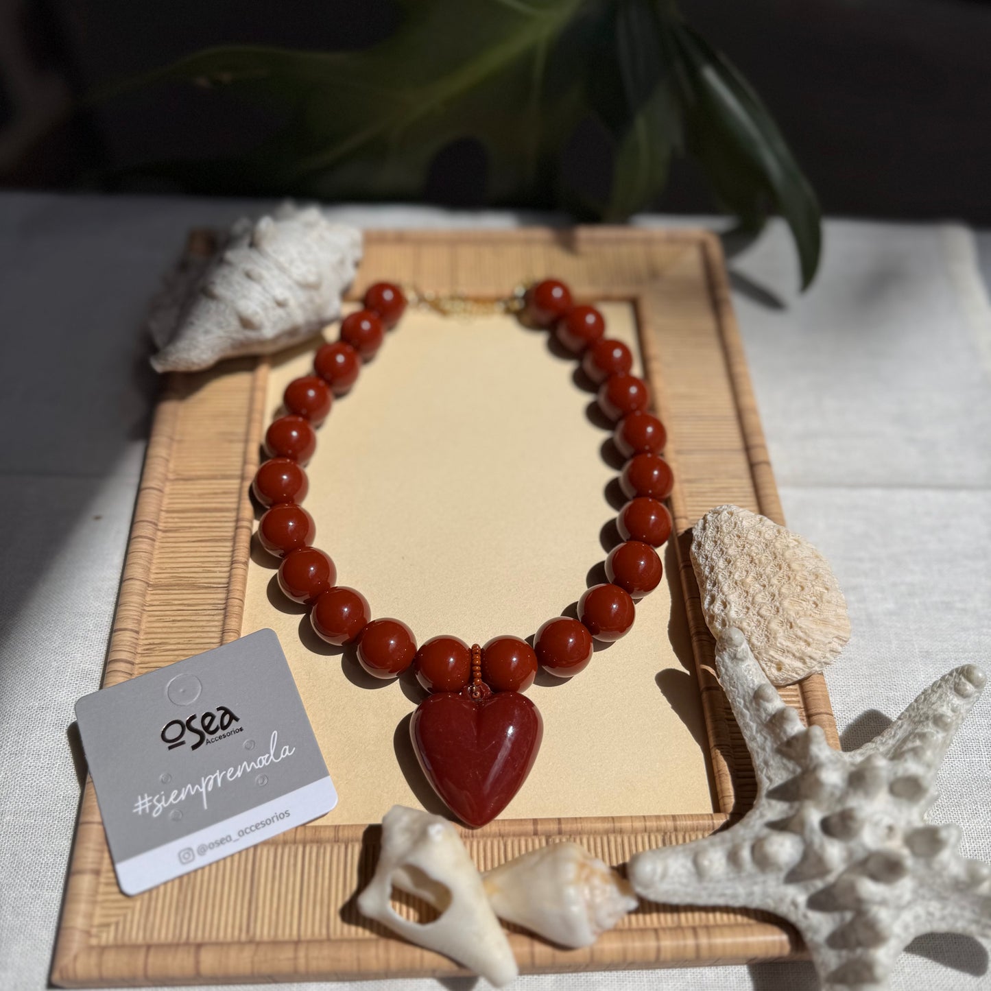 Collar bolas dije corazón