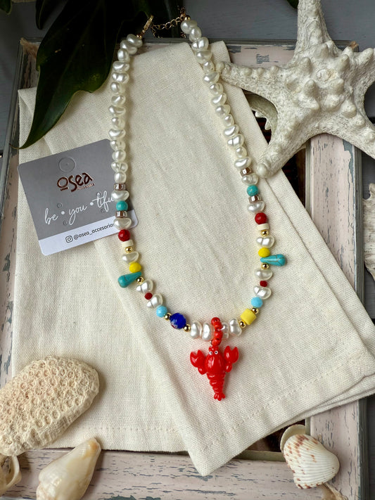 Collar corto dije cangrejo
