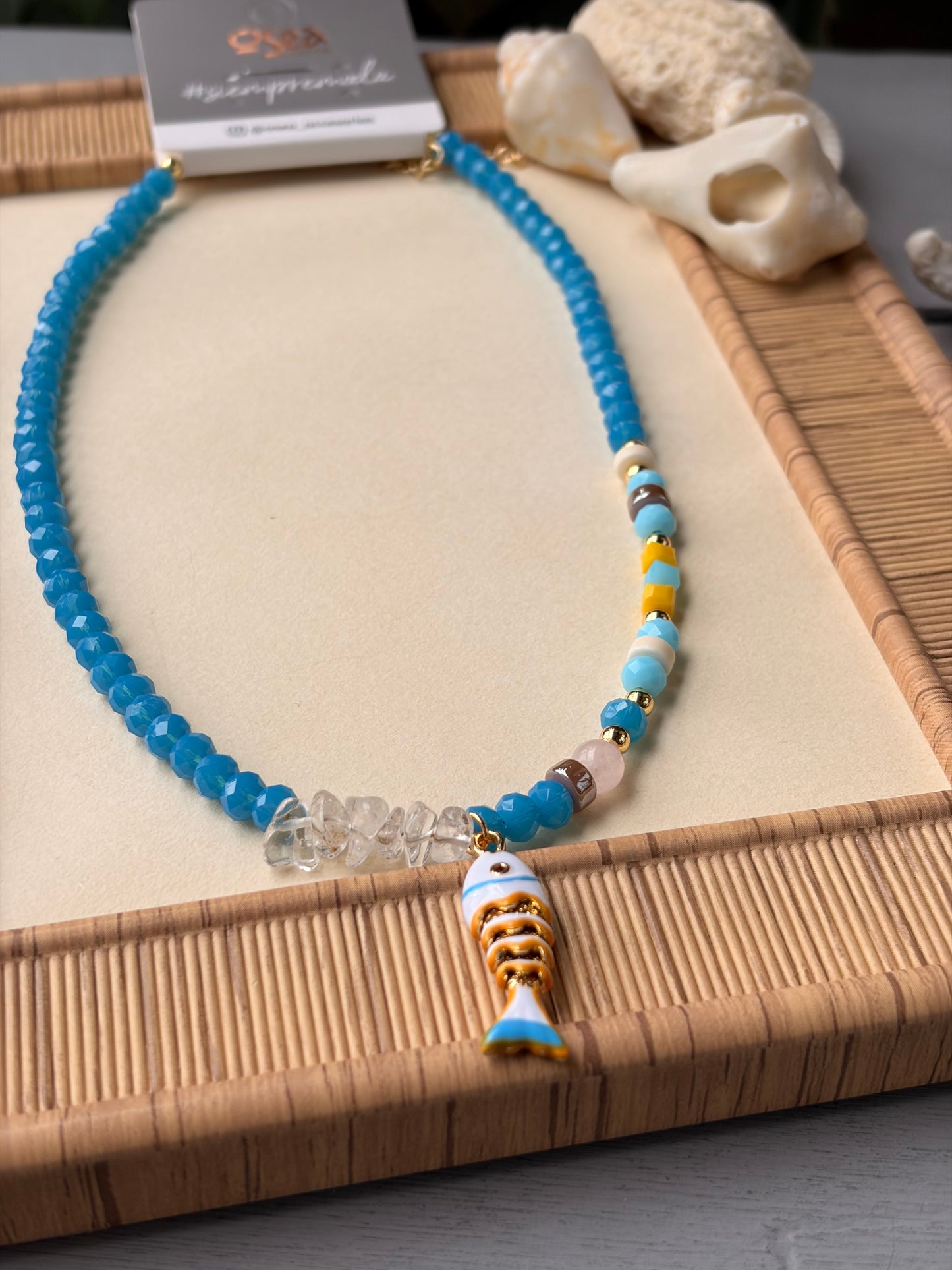 Collar piedras dije pez