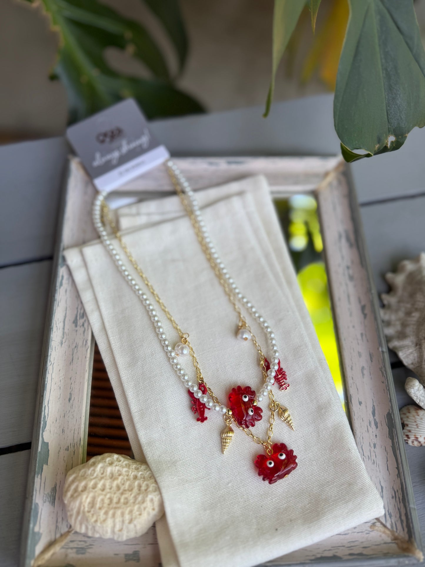 Collar doble cangrejos y langostas