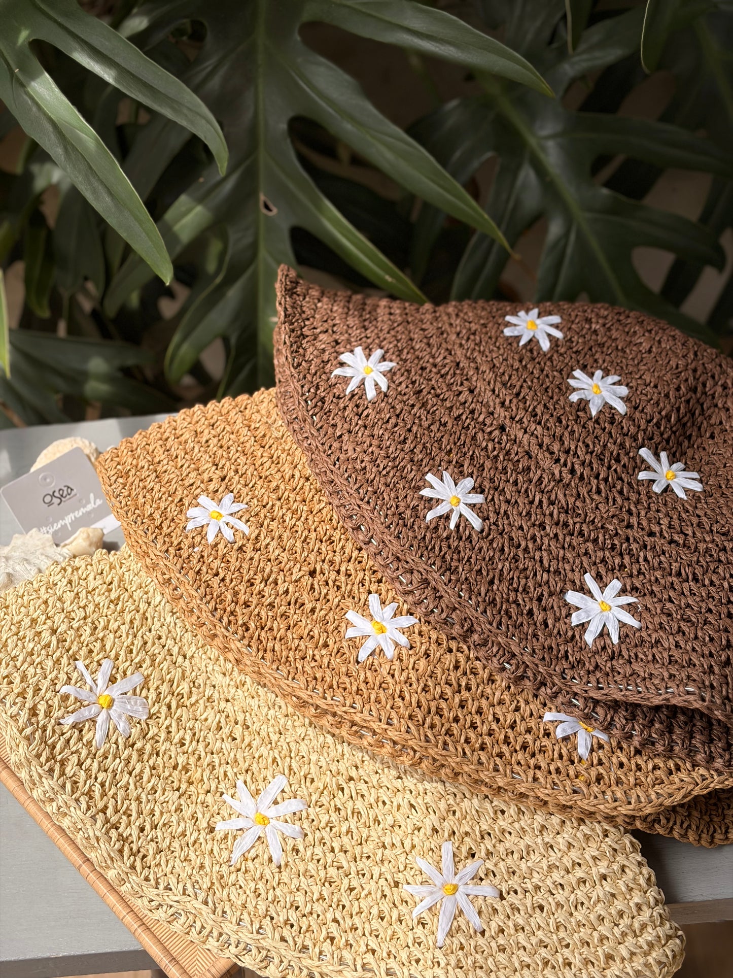 Sombrero bucket hat margaritas en fibra