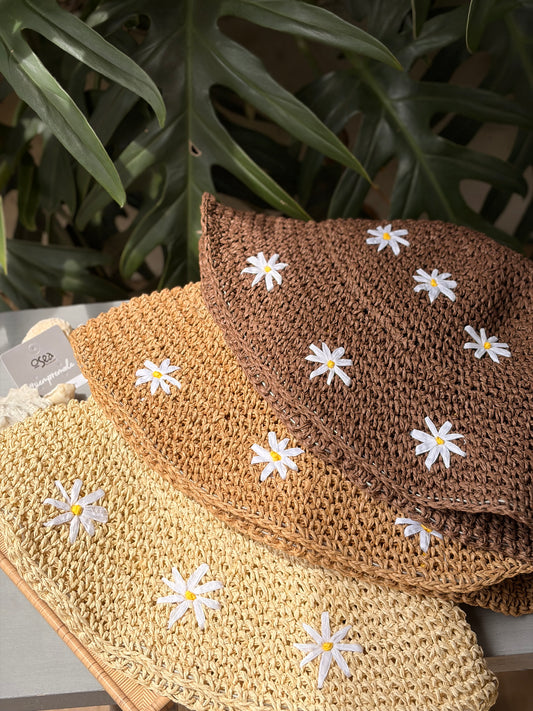 Sombrero bucket hat margaritas en fibra