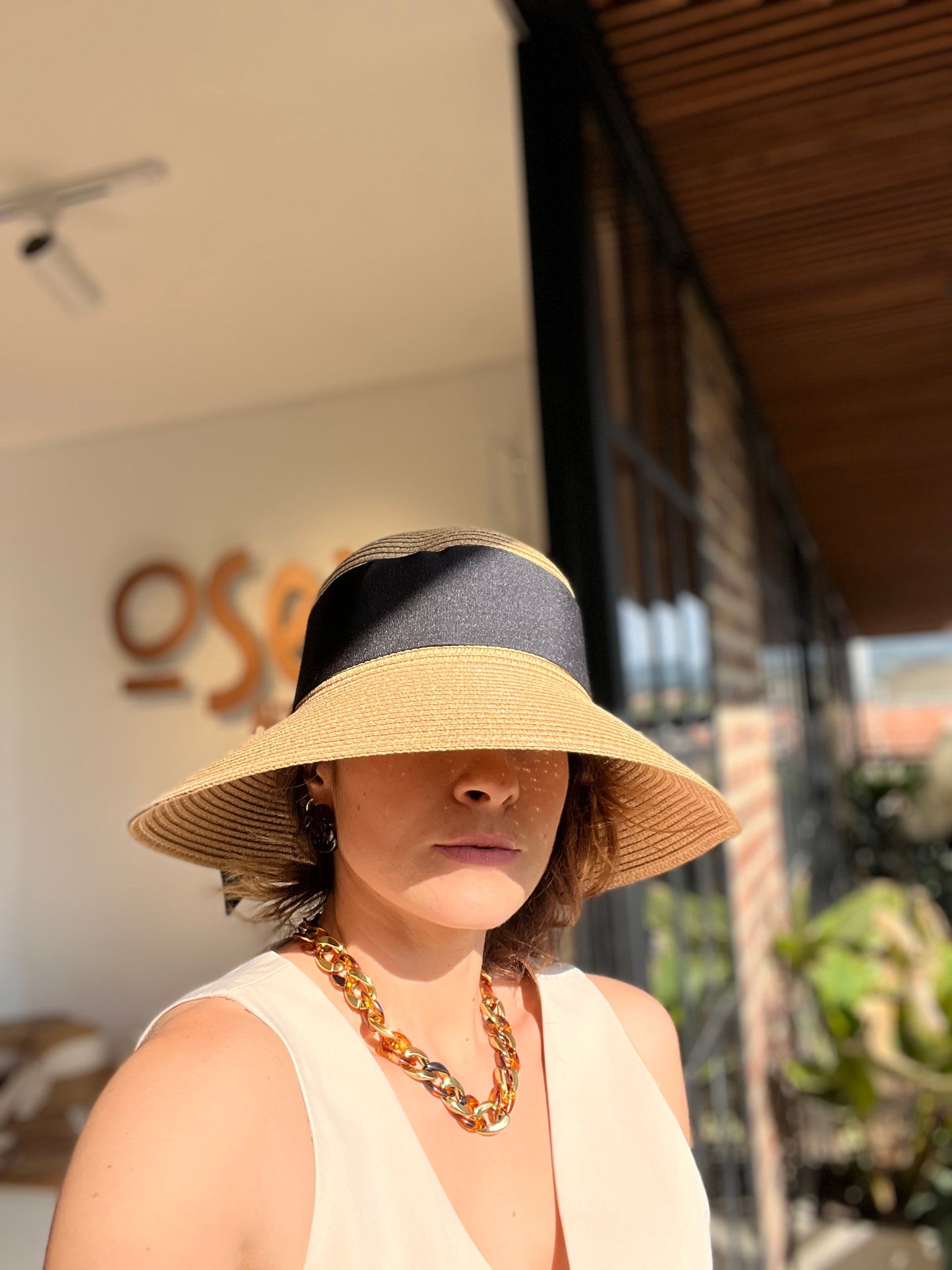 Collar corto eslabones animal print