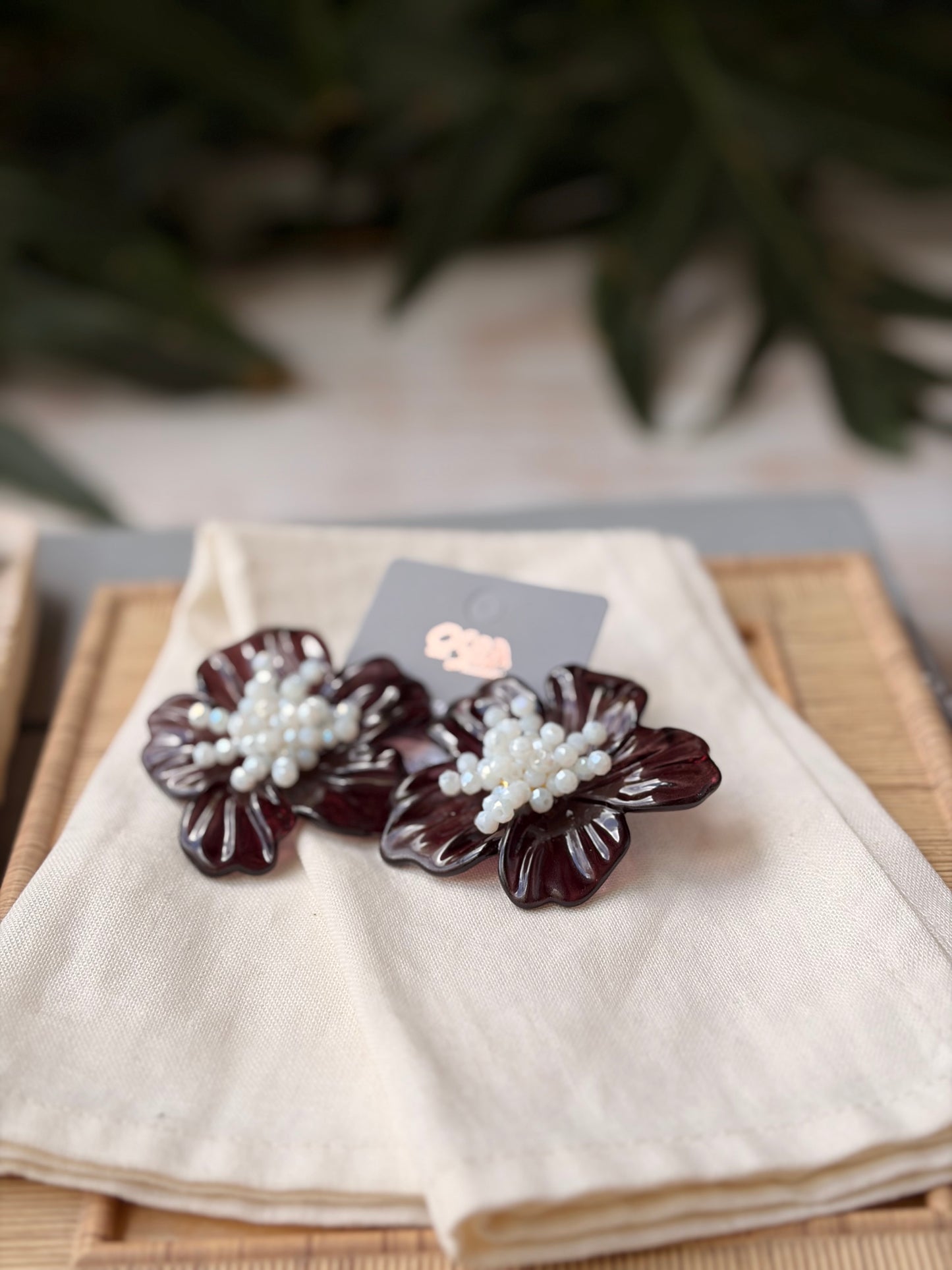 Topos en resina flor con piedras