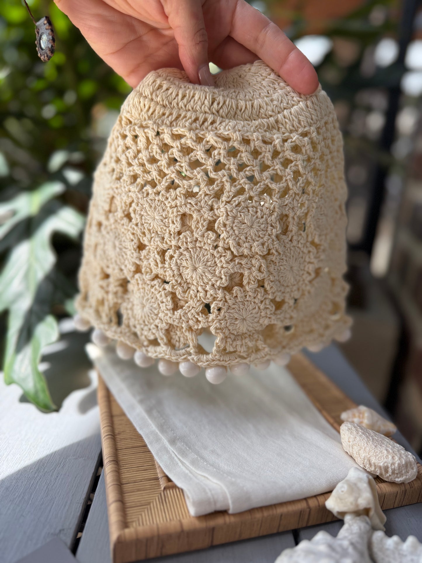 Gorro croché con bolas
