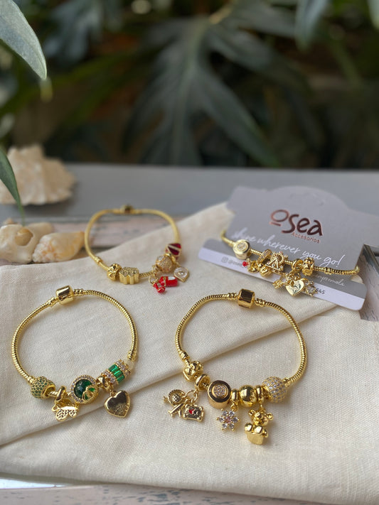 Pulsera rodinada tipo pandora