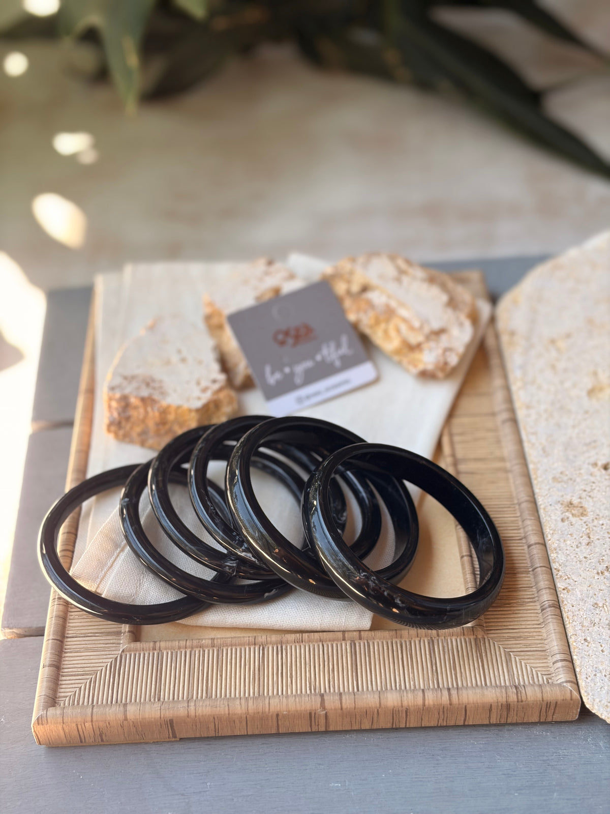 Set de aros o pulseras en resina