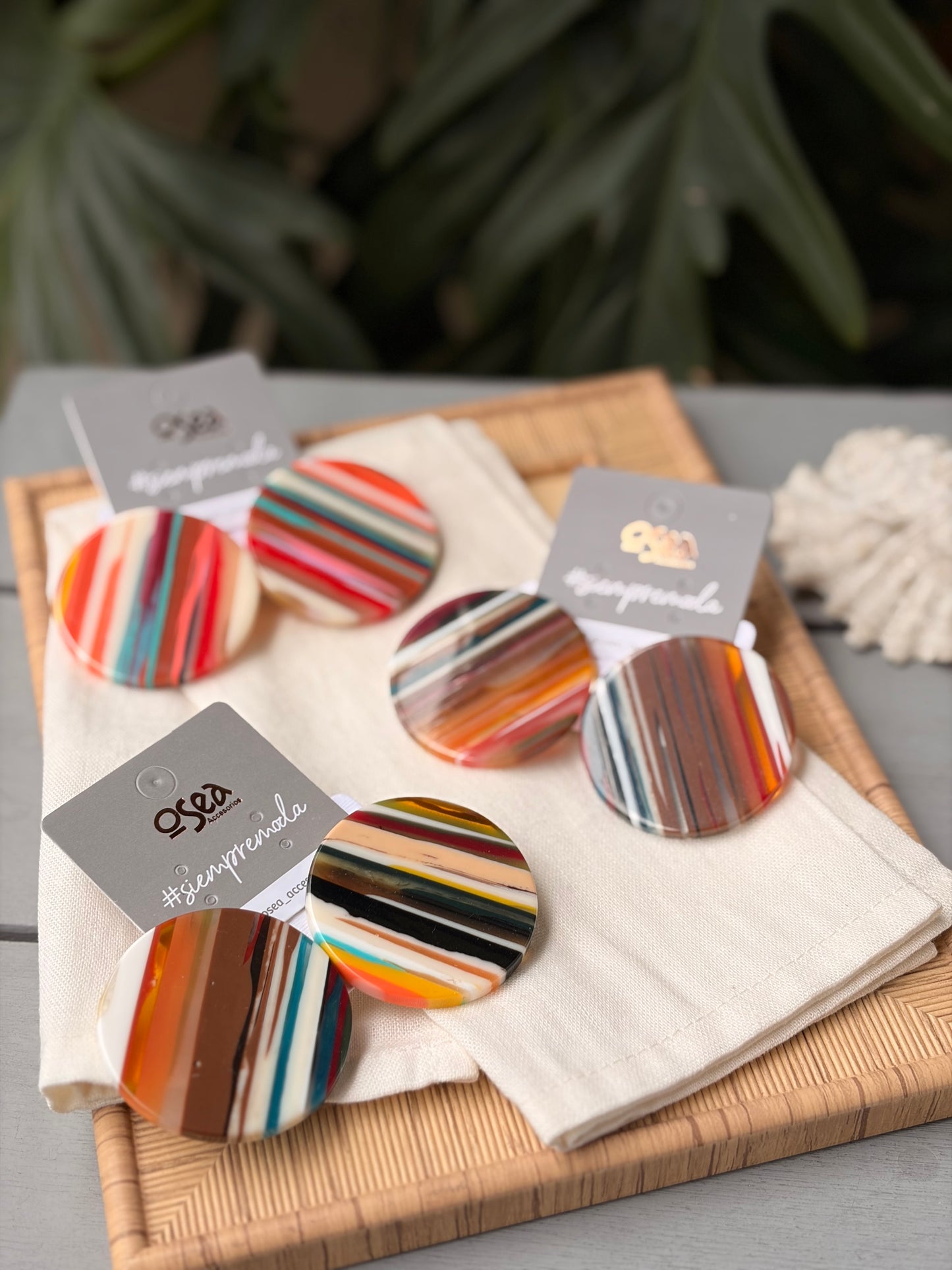 Topos en resina circulares