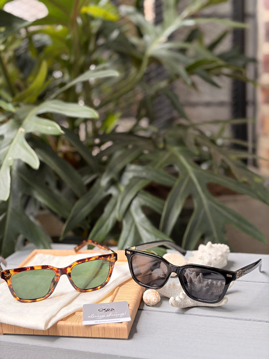 Gafas de sol animal print - negro