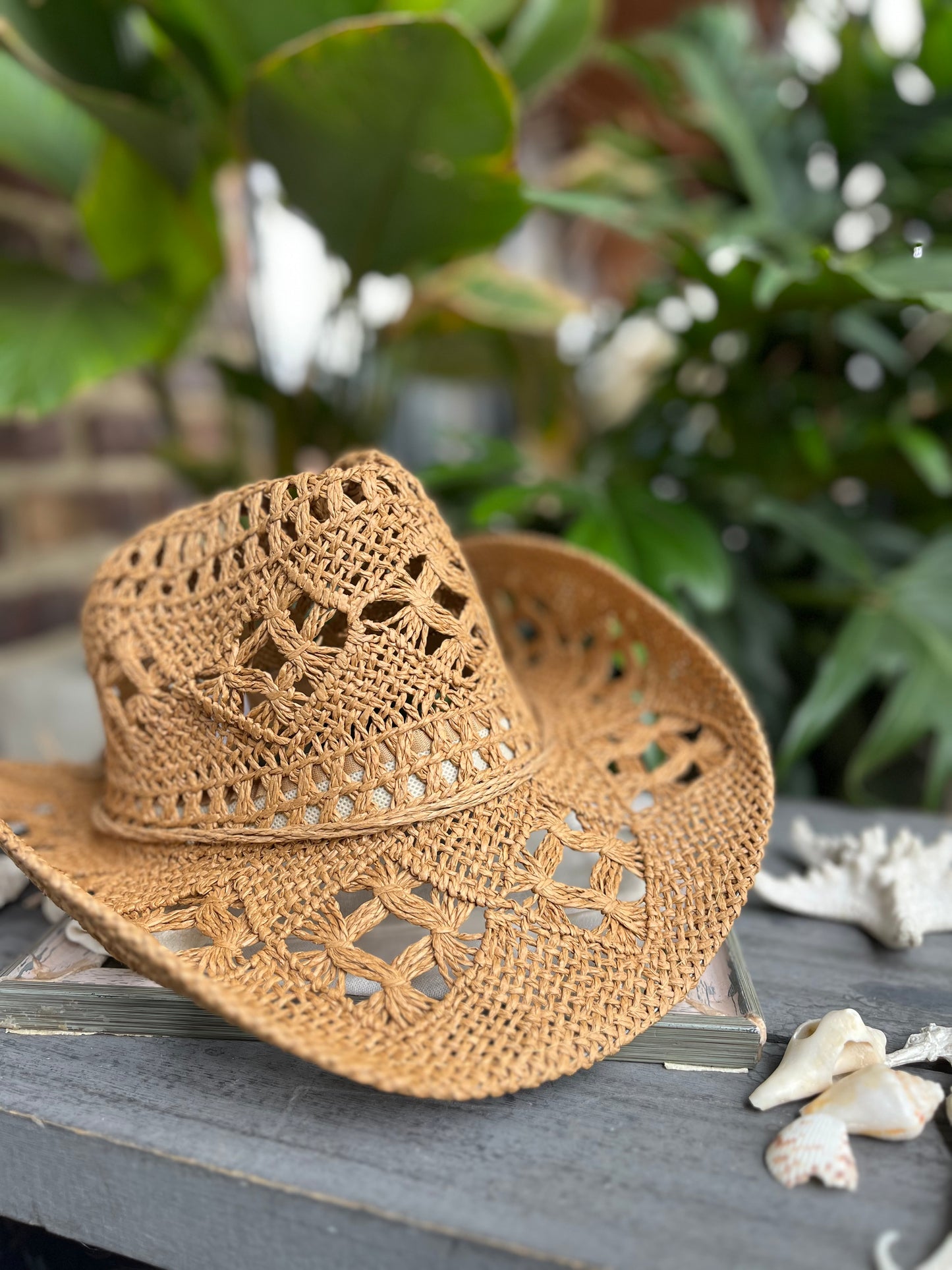 Sombrero playero vaquero macramé