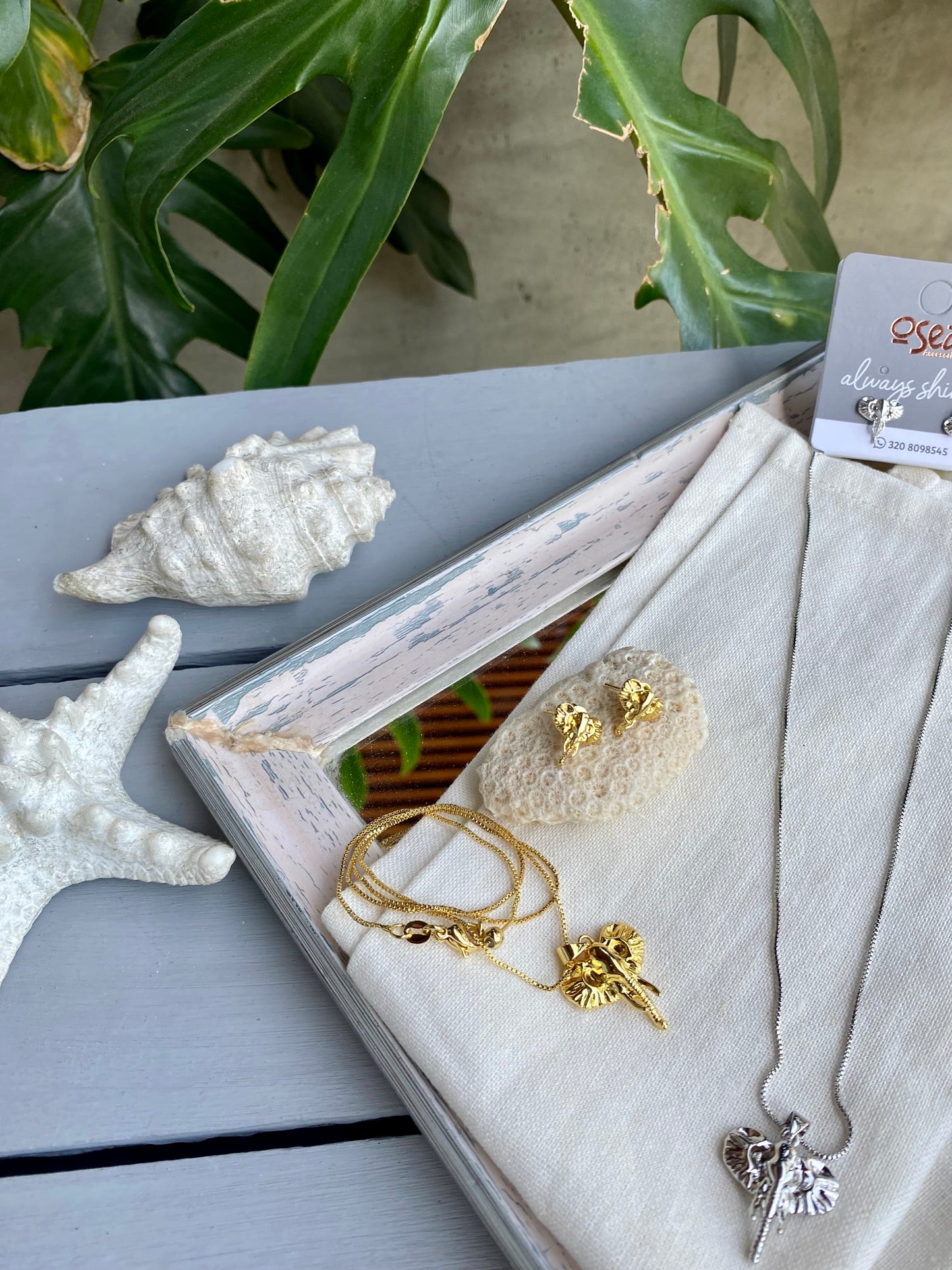 Set rodinado collar y topos elefante