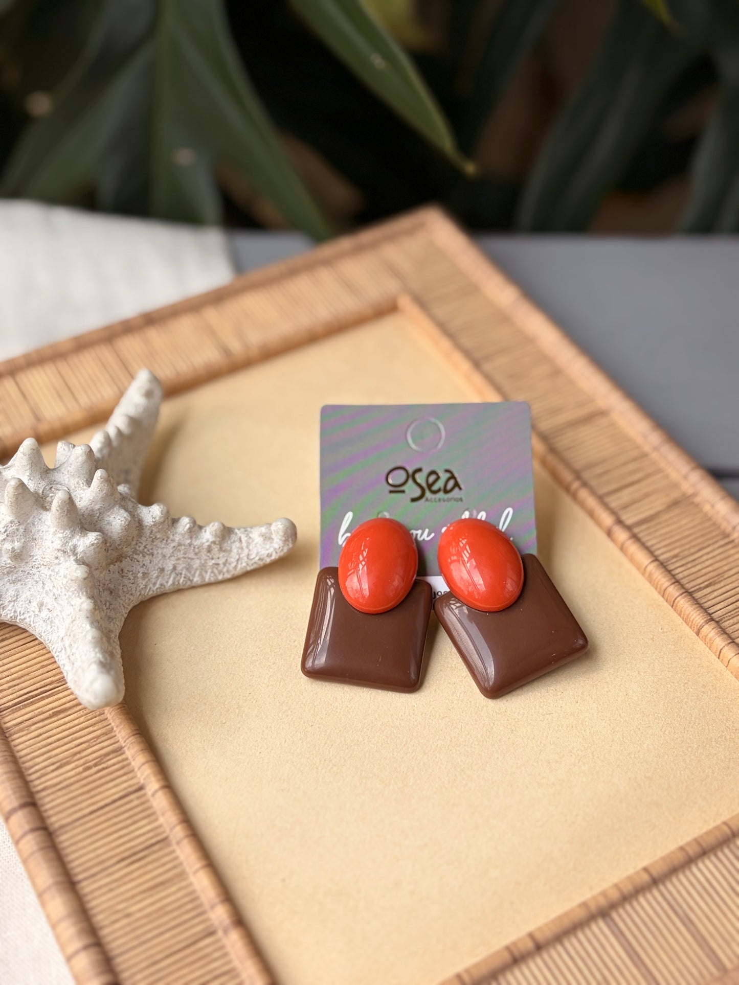 Topos en resina chocolate naranja