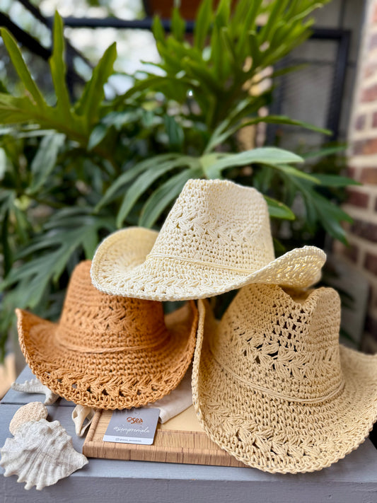 Sombrero tipo vaquero fique