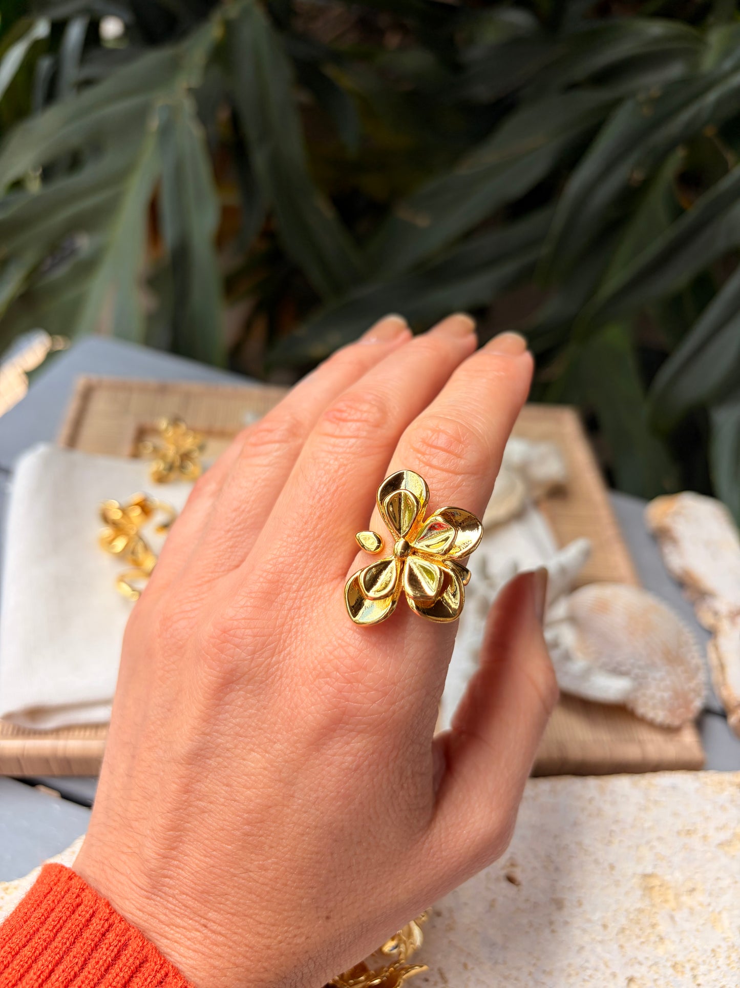 Anillo media flor