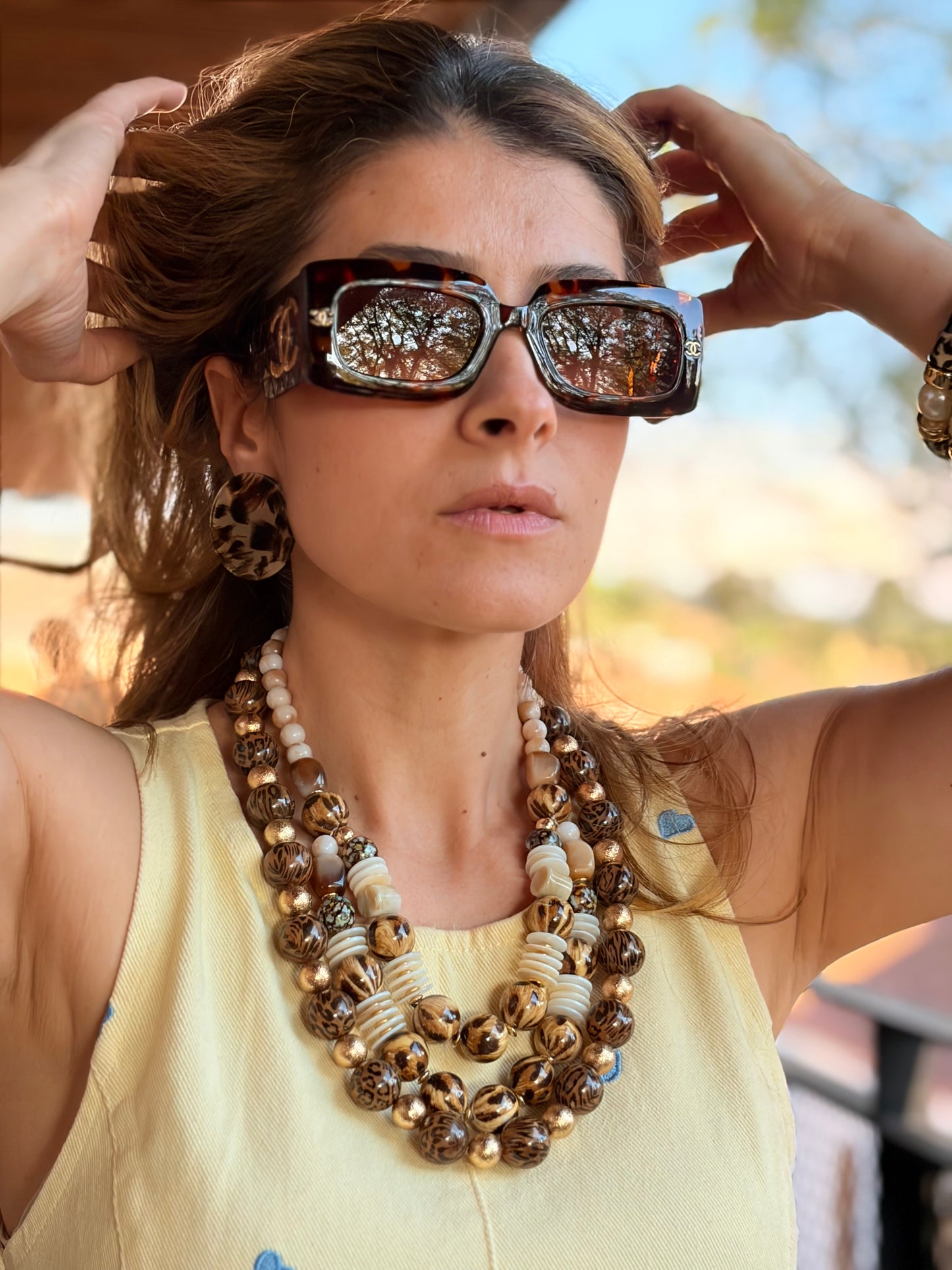 Topos en resina animal print