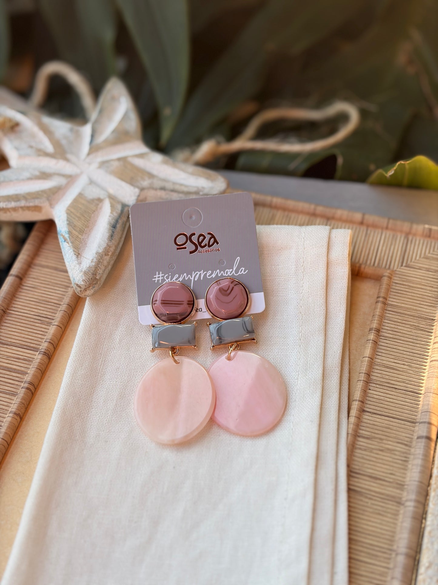 Aretes en resina colores pastel