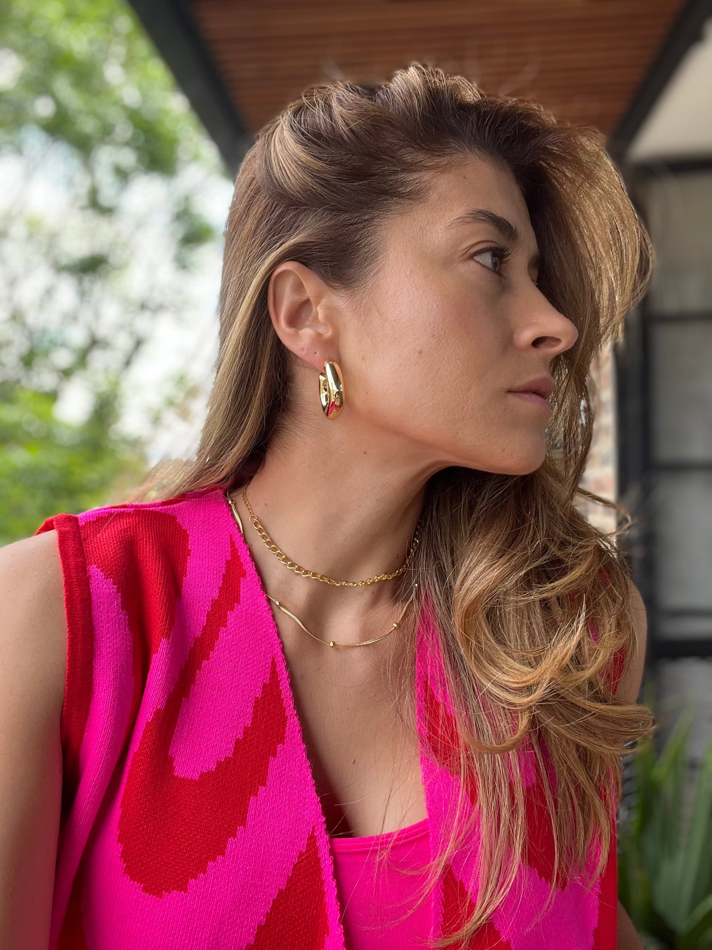 Candongas cuadradas en fantasía