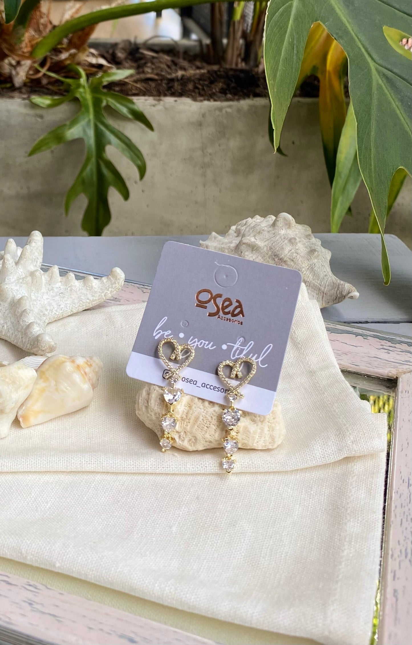 Aretes rodinados con piedras tipo murano