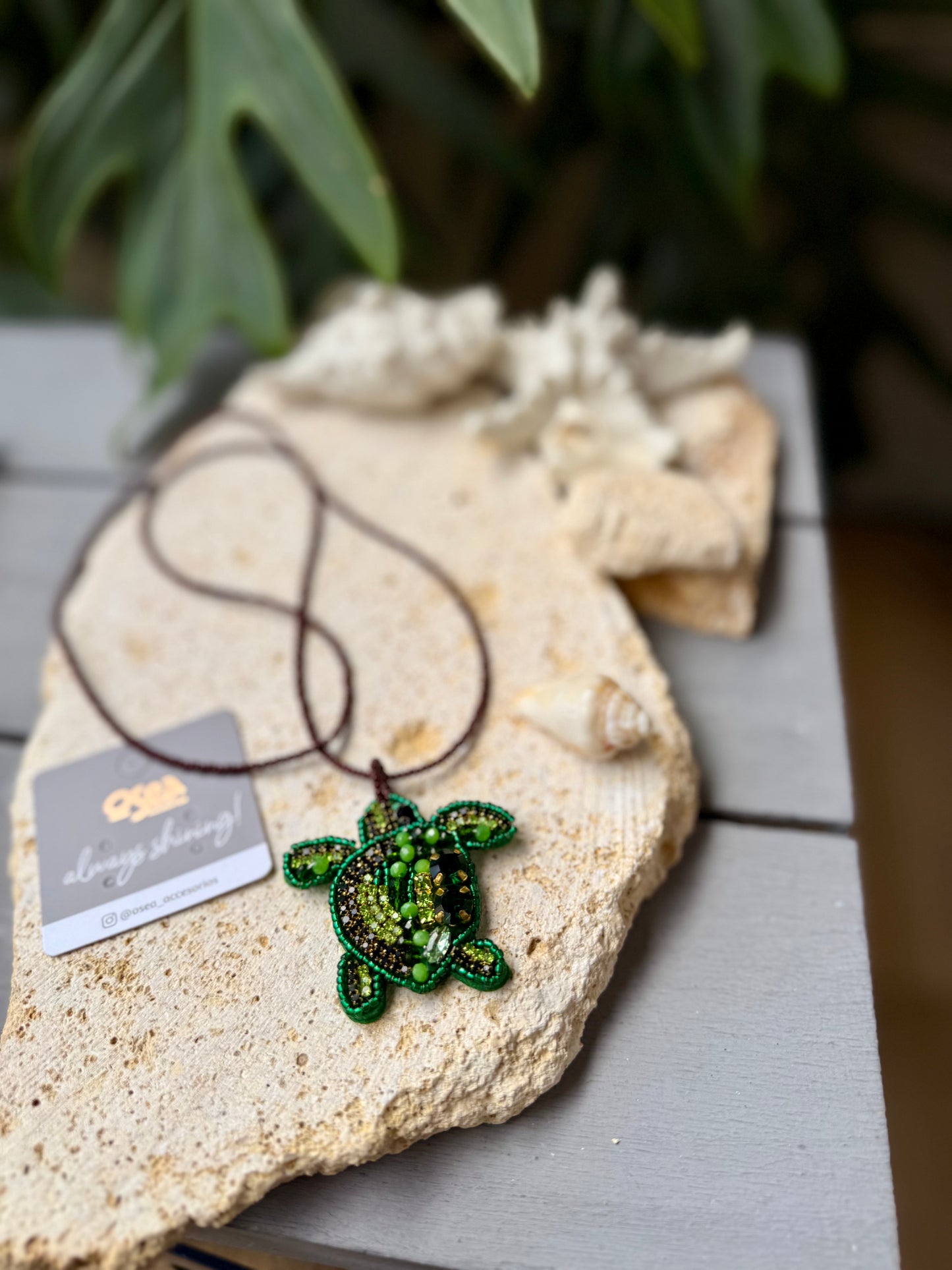 Collar Tortuga largo tejido