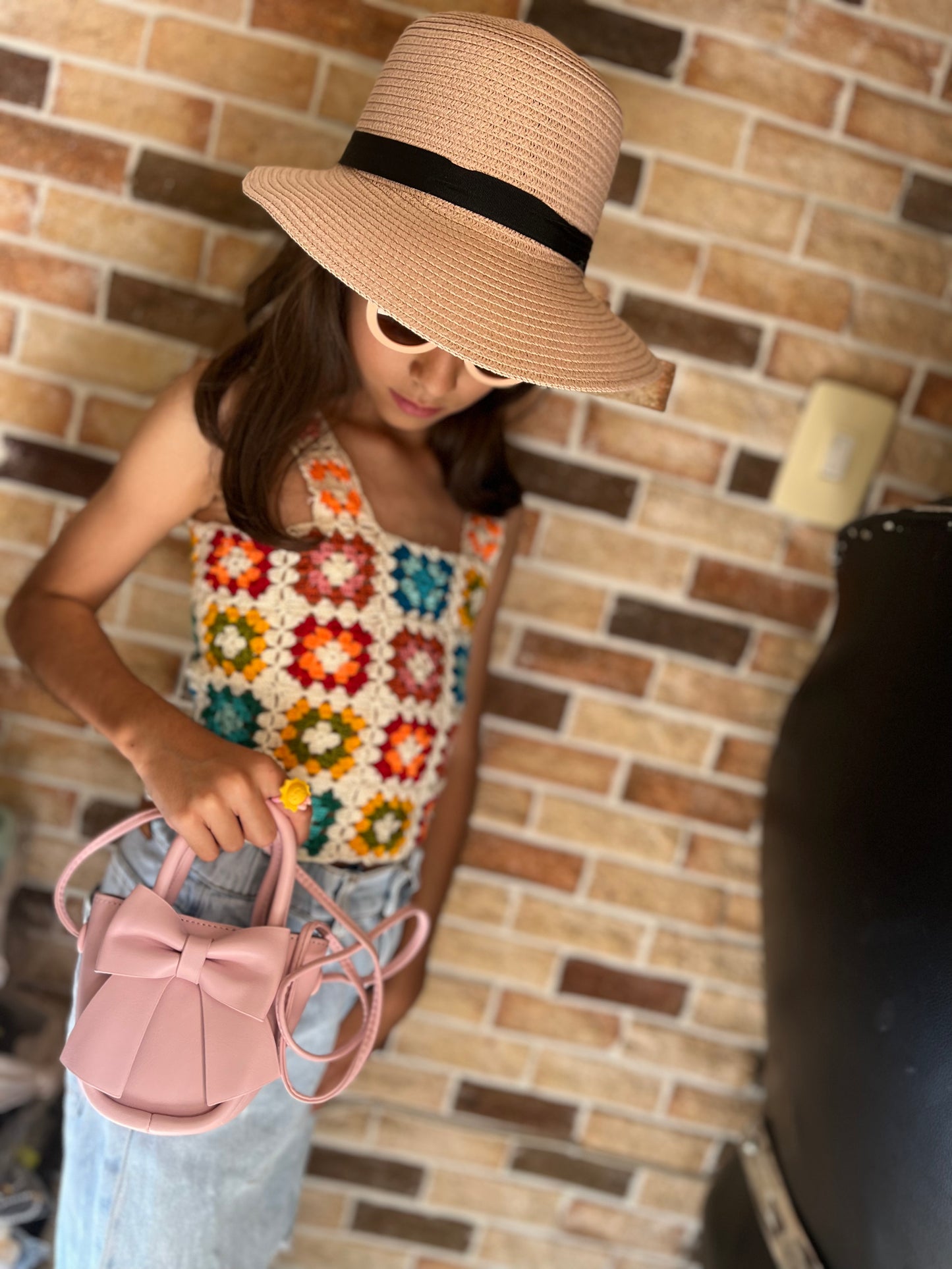 Bolso niña con gafas