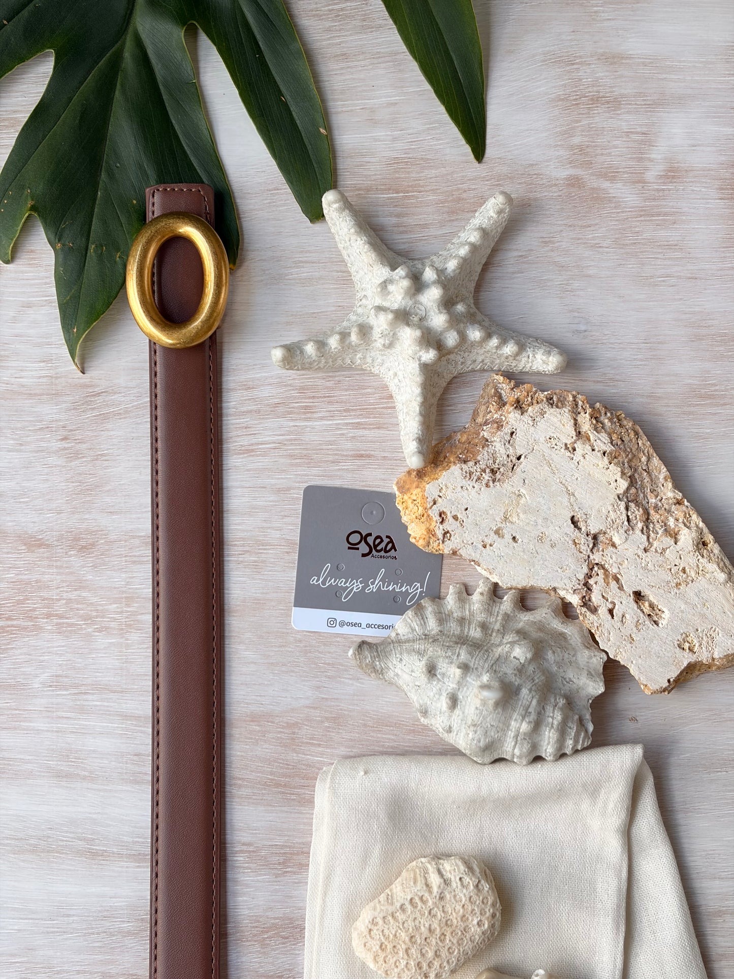 Correa de lujo sintético tonos tierra