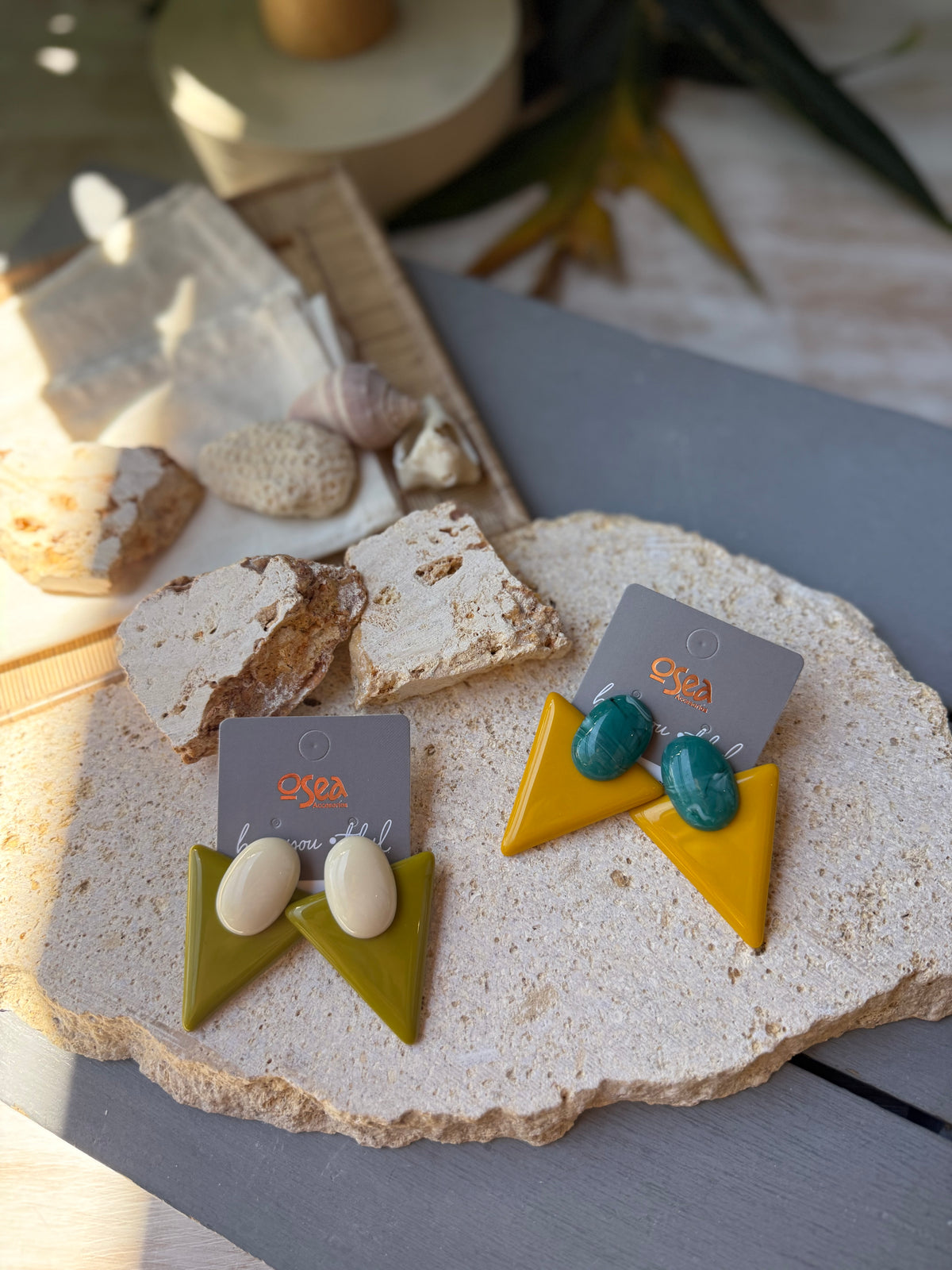 Aretes en topos resina triangular