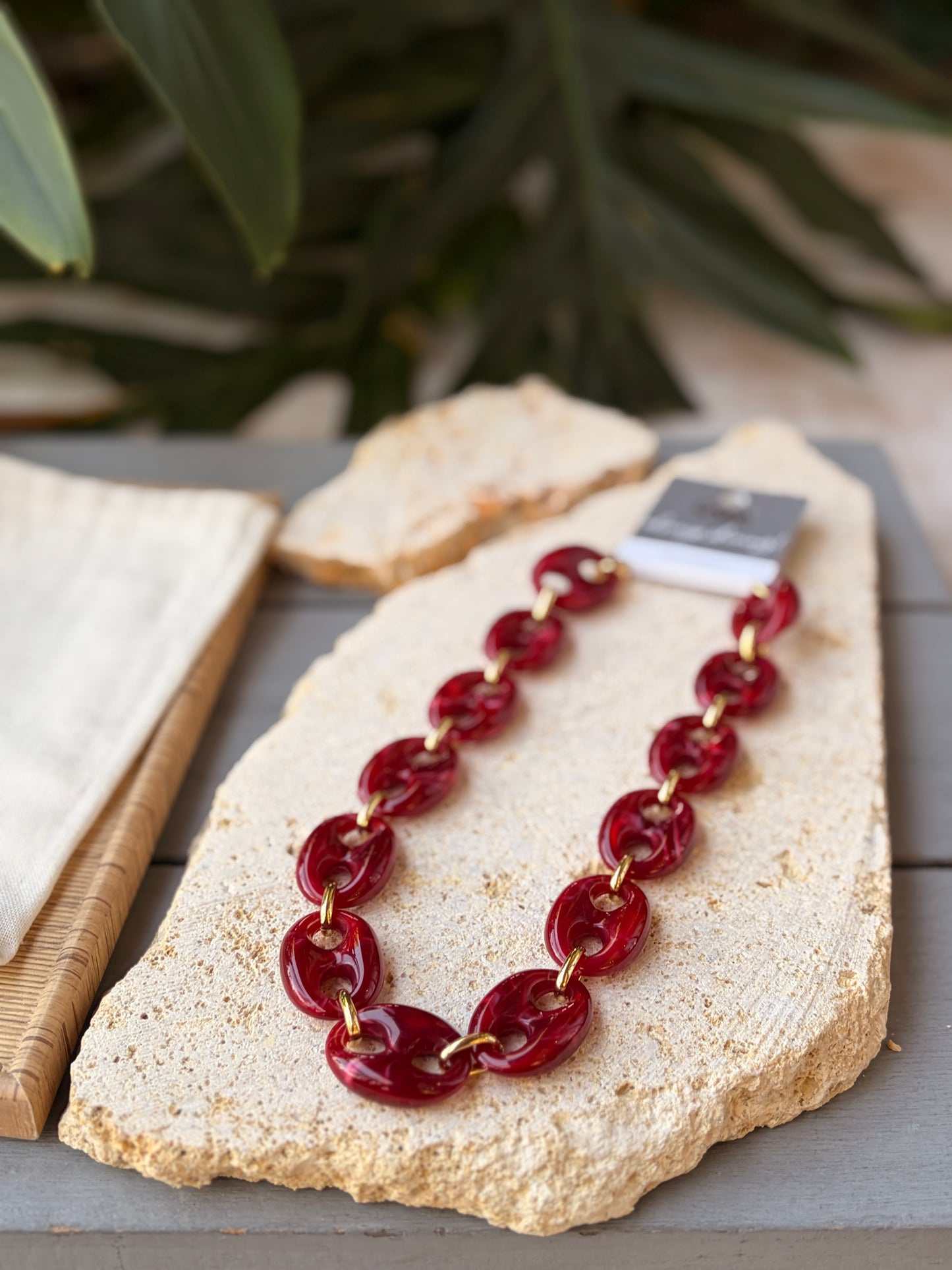 Collar eslabones en resina