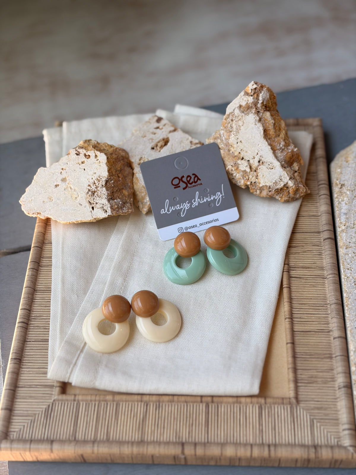 Topos circulares en resina pastel